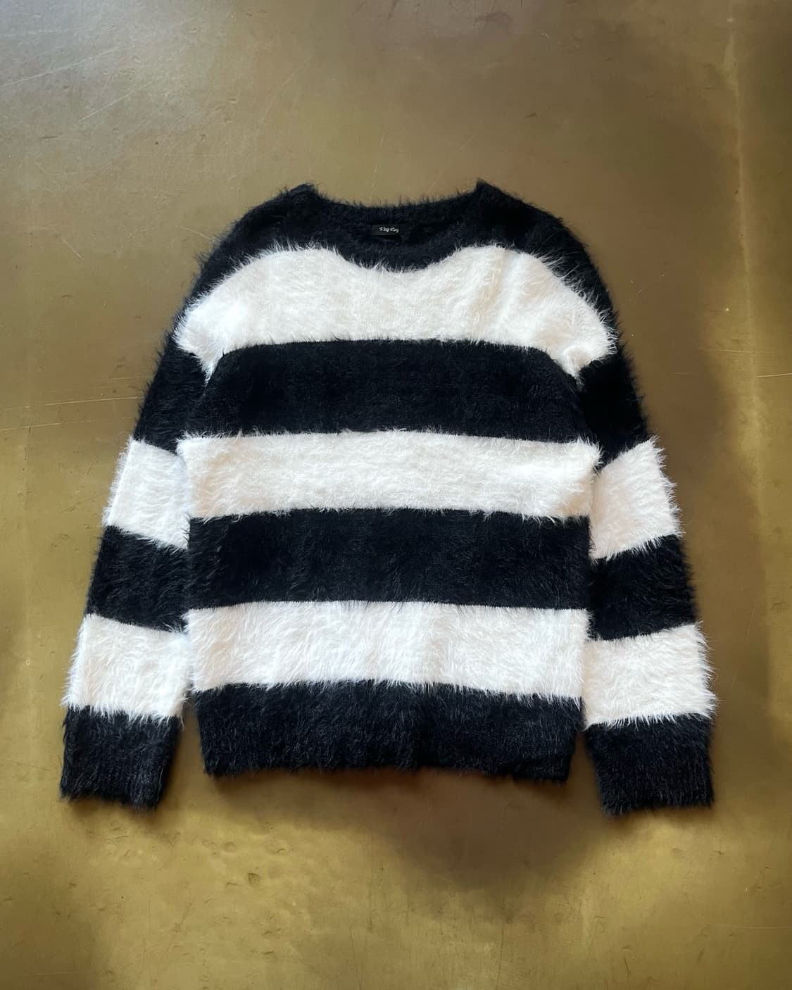 RAGTAG ラグタグ Hairy Stripe Fur Sweater 상품이미지3