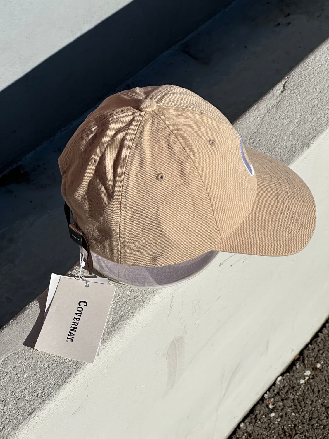 (새상품) [F] 커버낫 로고 베이지 볼캡 모자 상품이미지3