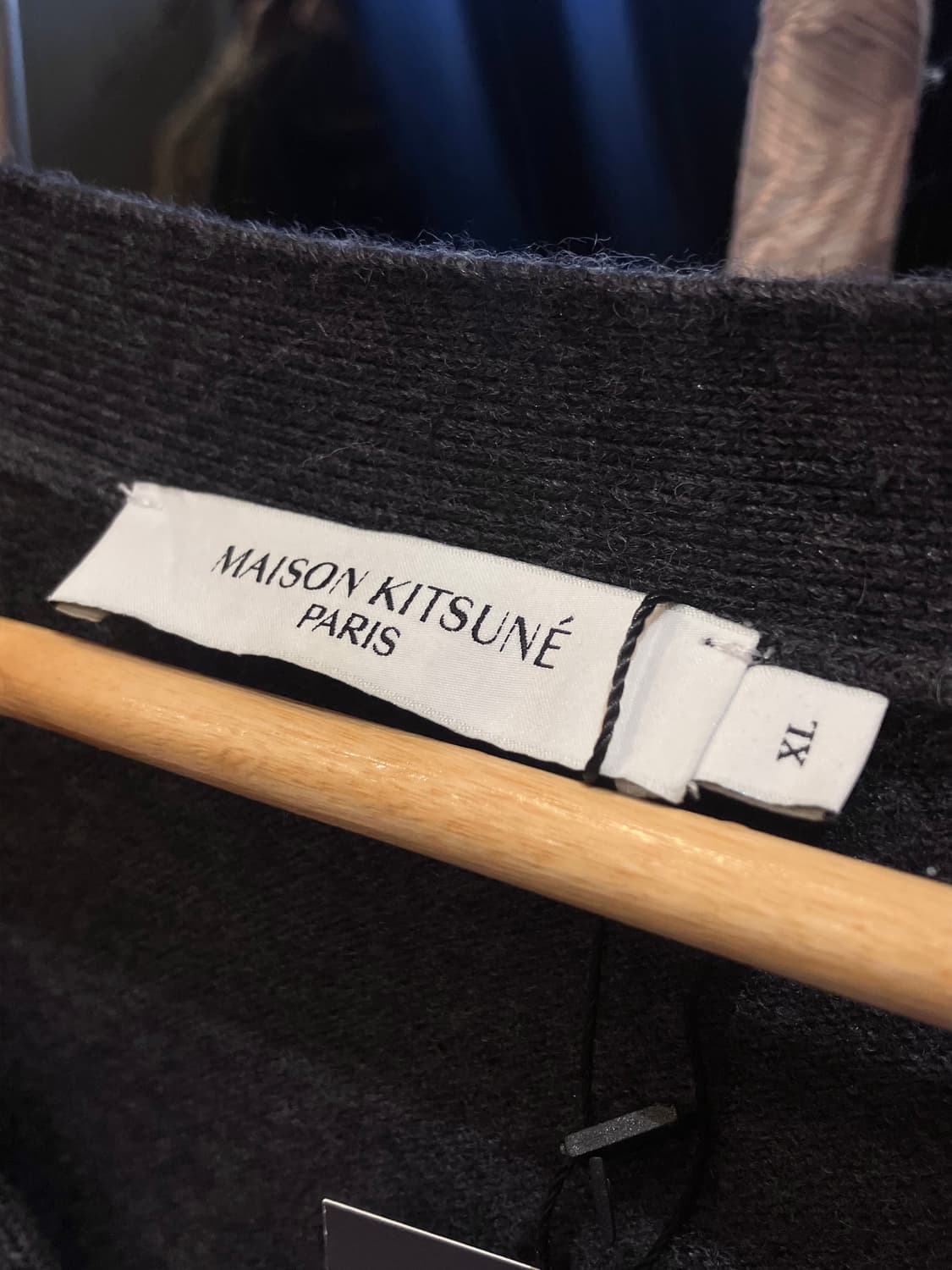 메종키츠네 울 가디건 차콜 XL  #csz4151 상품이미지4