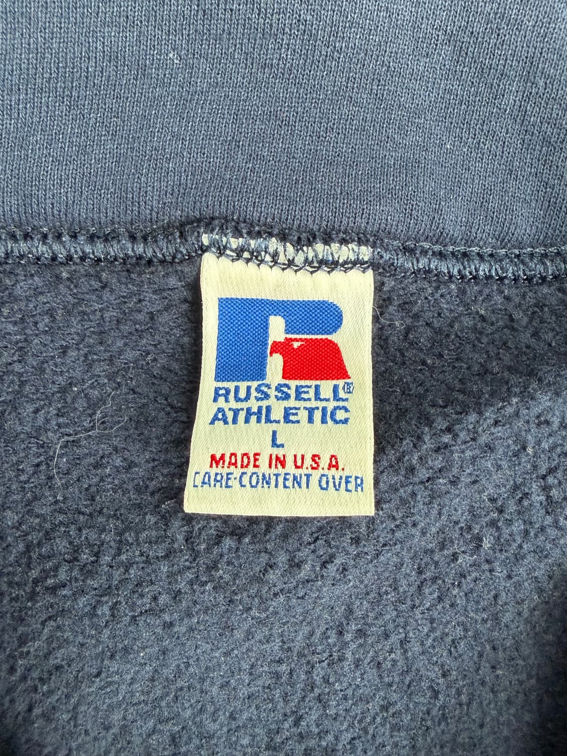 90s Russell Quarter Zip Sweatshirt (navy 상품이미지3