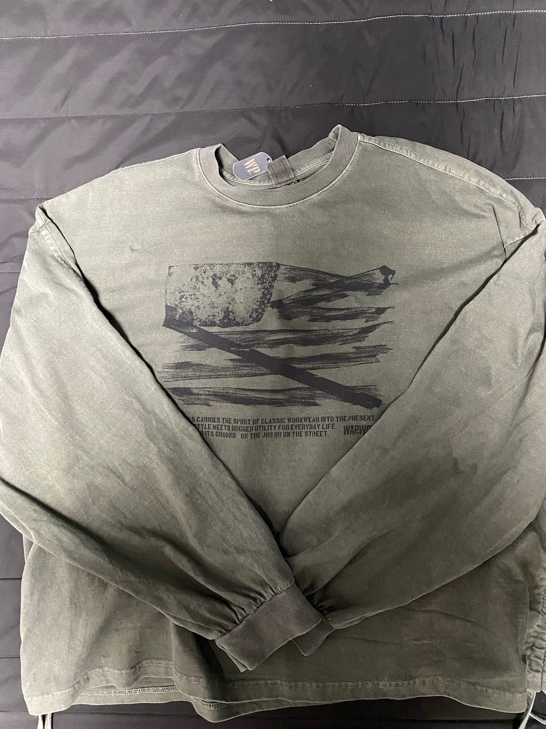 wapworks w102 밀리터리 롱슬리브 카키 상품이미지2