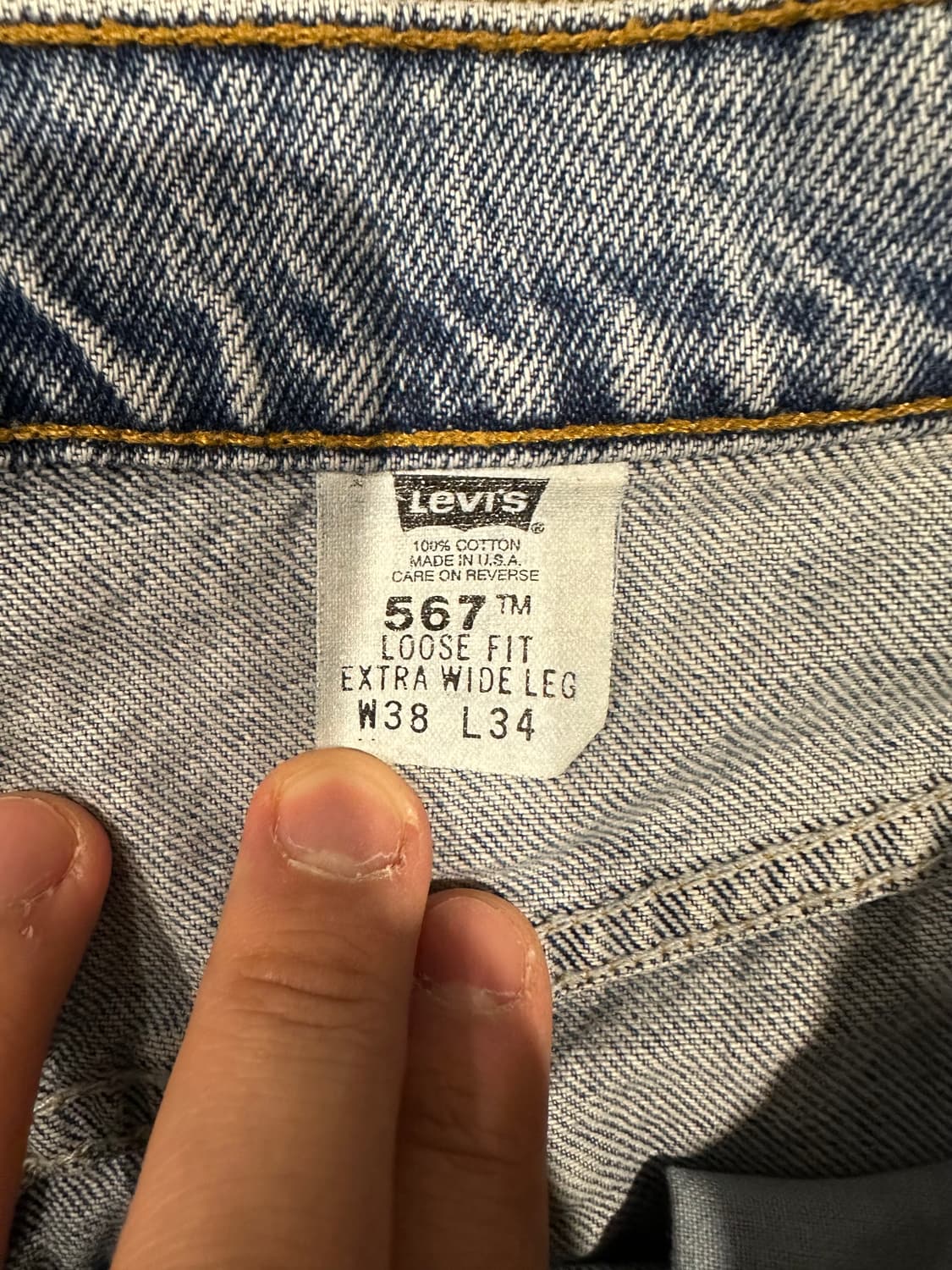 빈티지 90s 리바이스 567 데님팬츠  상품이미지4
