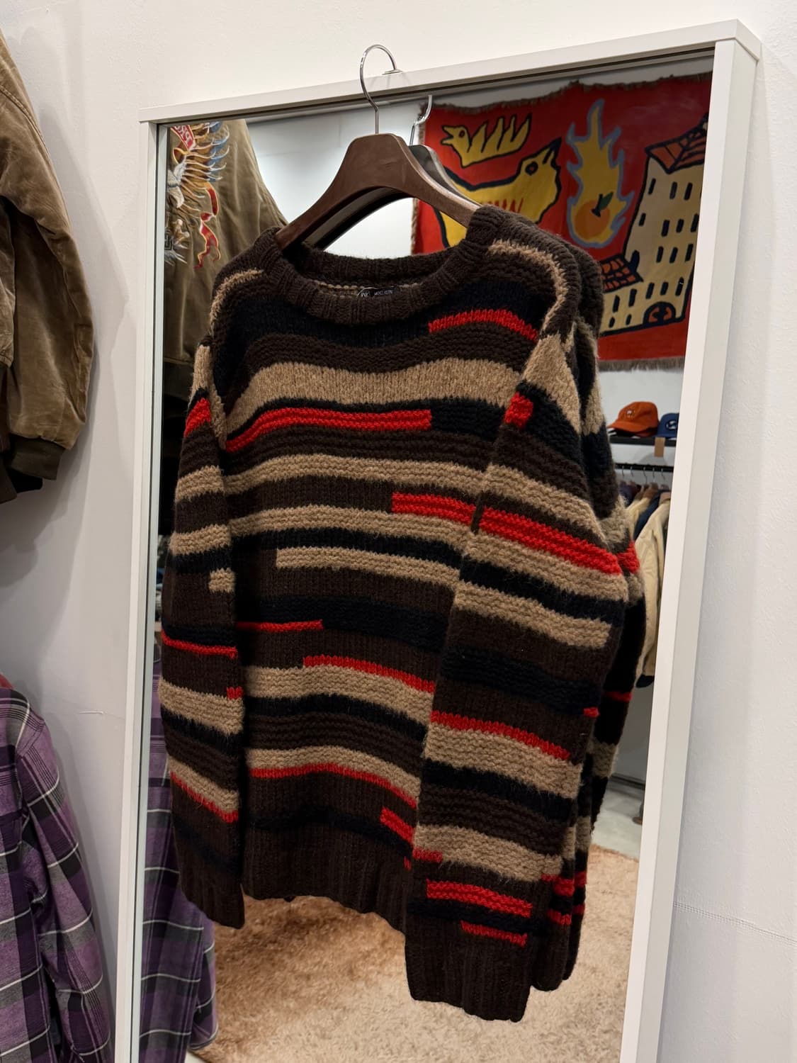 Vtg 빈티지 스트라이프 울 니트 상품이미지1