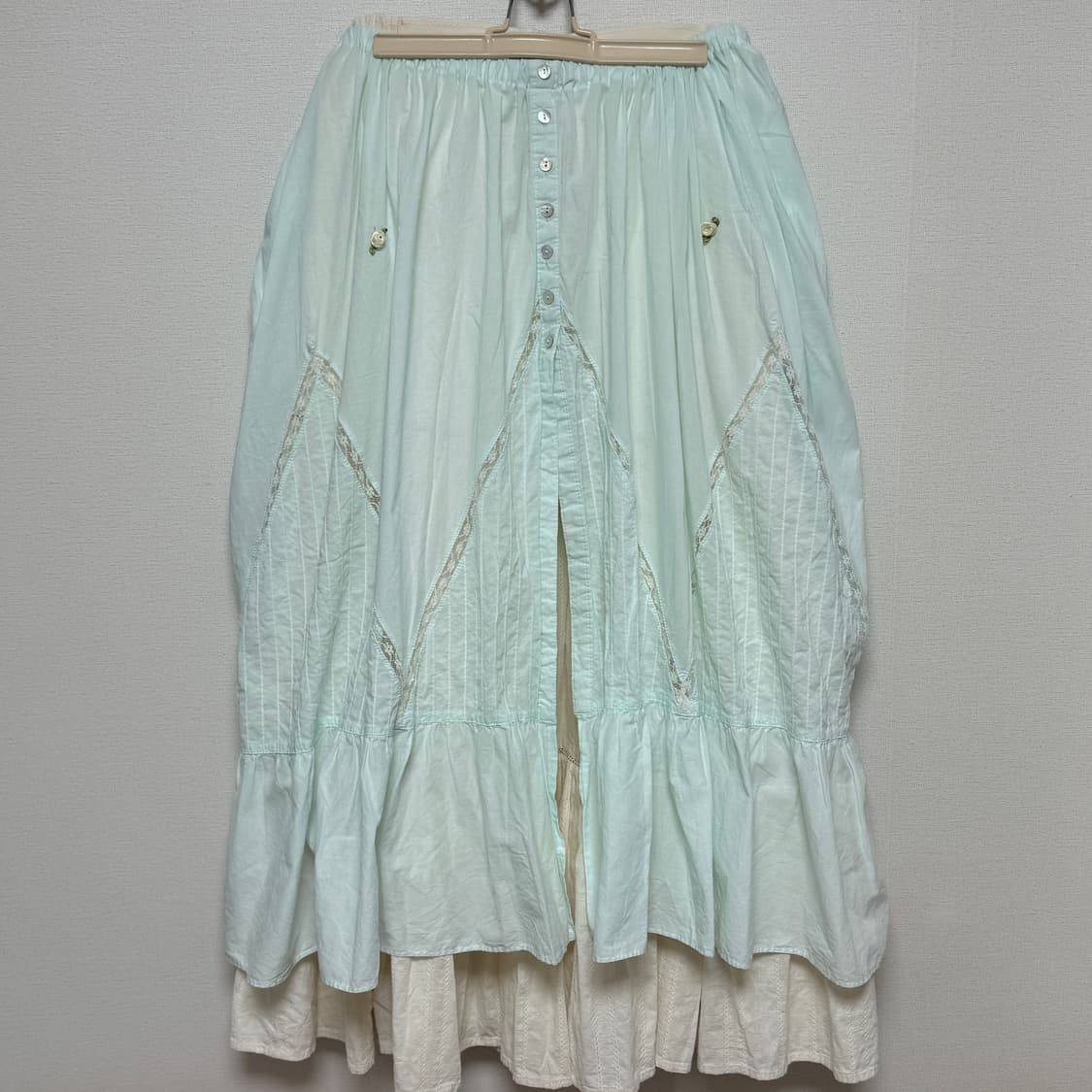 민트 레이스 레이어드 스커트 상품이미지1