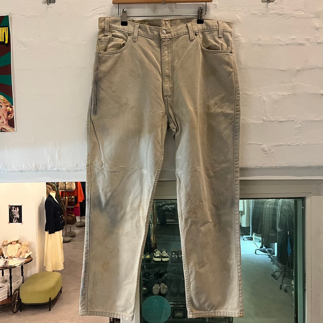 Levis 540 USA 베이지 스트레이트 릴랙스드 진 38x30 상품이미지1