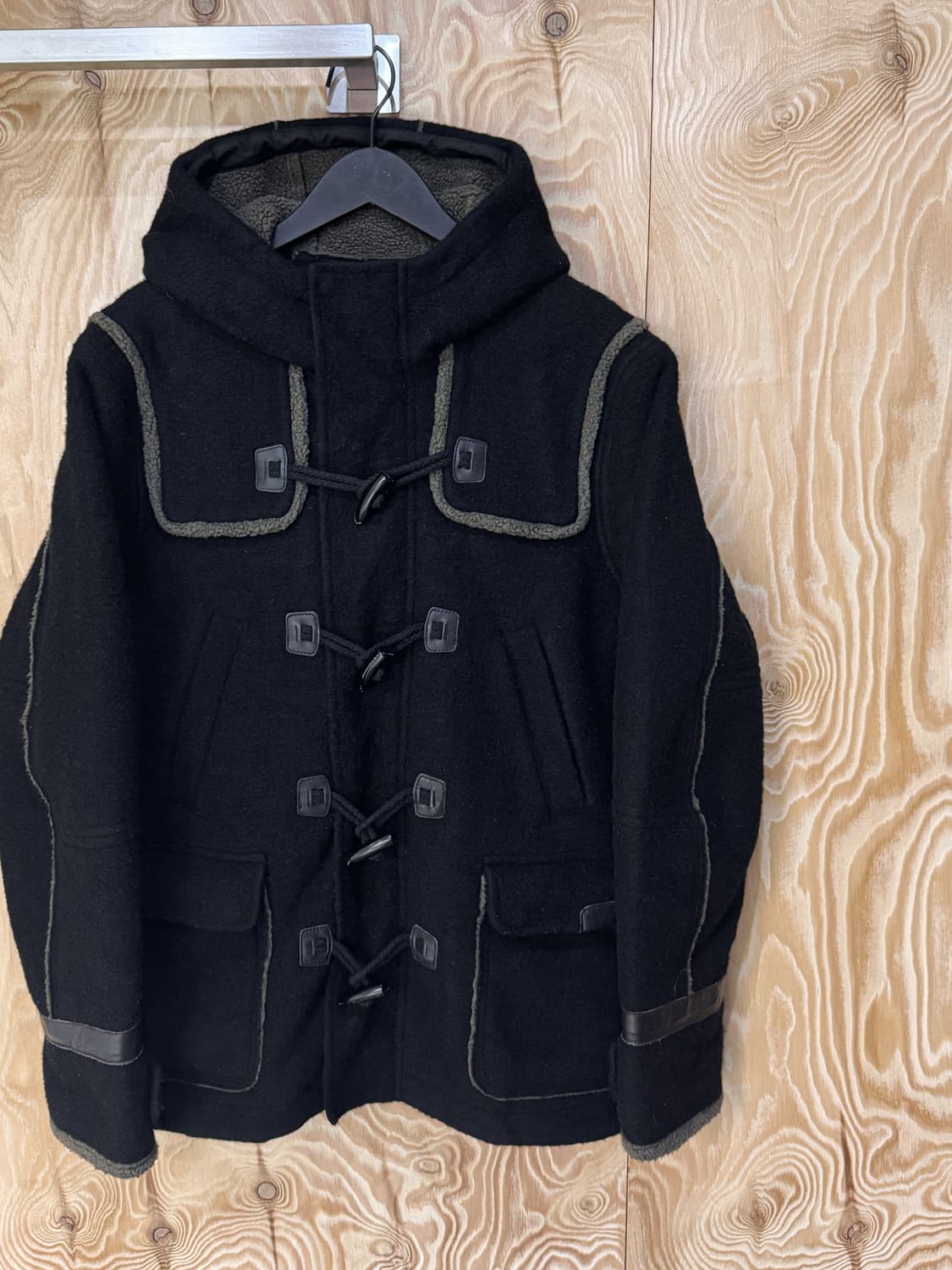 디젤 쉐르파 라인 울 후드 더플 코트 상품이미지2