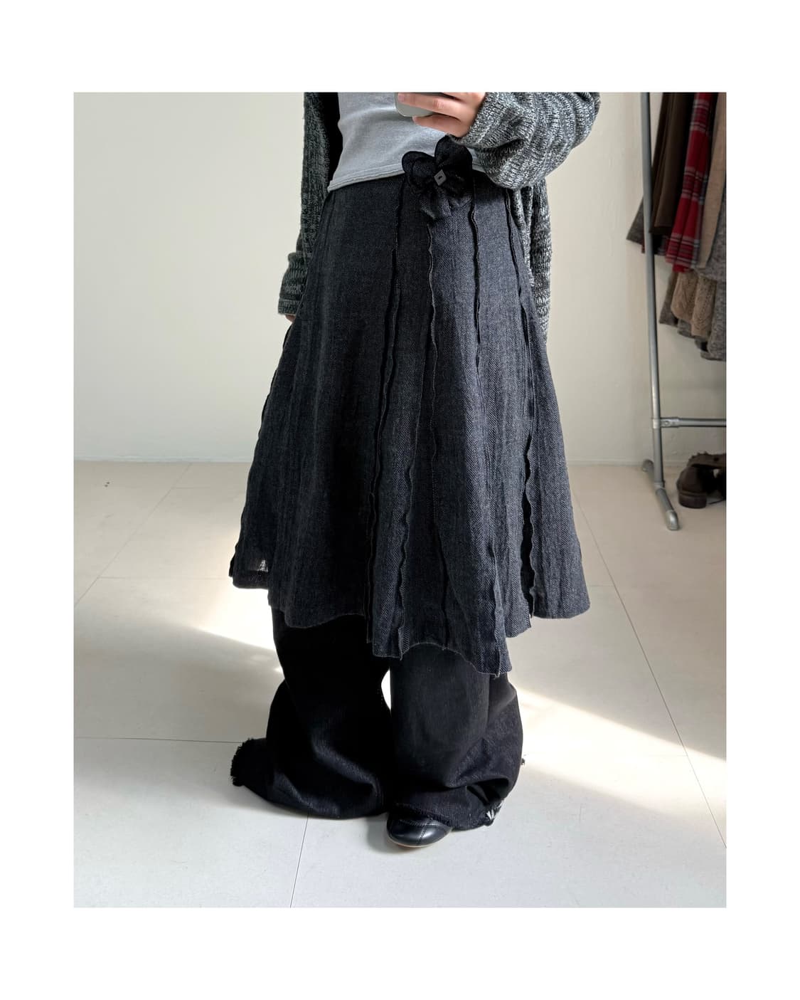 Sonia rykiel 코사지 울 스커트 상품이미지1