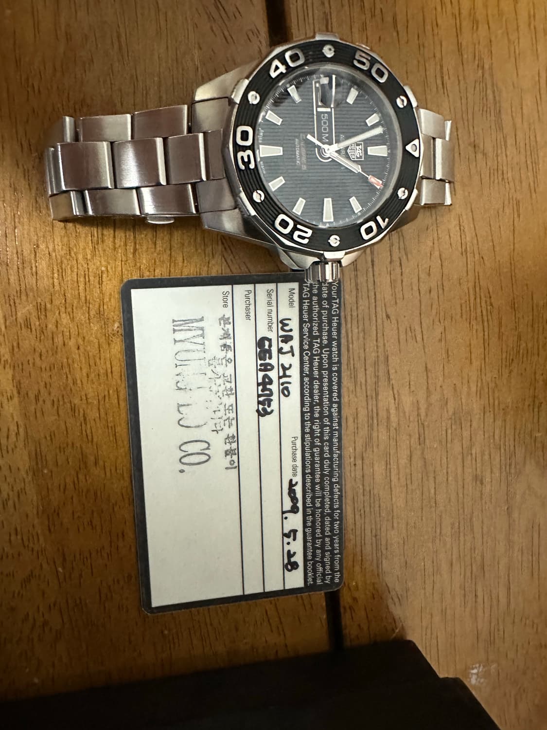 태그호이어 구형아쿠아레이서 waj2110 상품이미지2