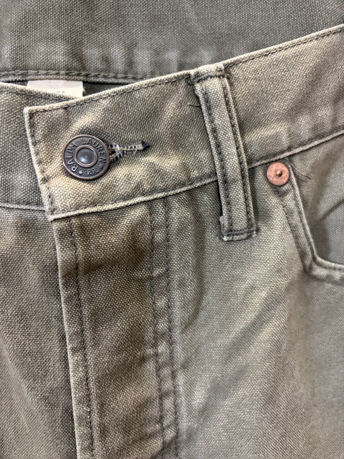 더블알엘 슬림핏 캔버스 팬츠 33*32 상품이미지3