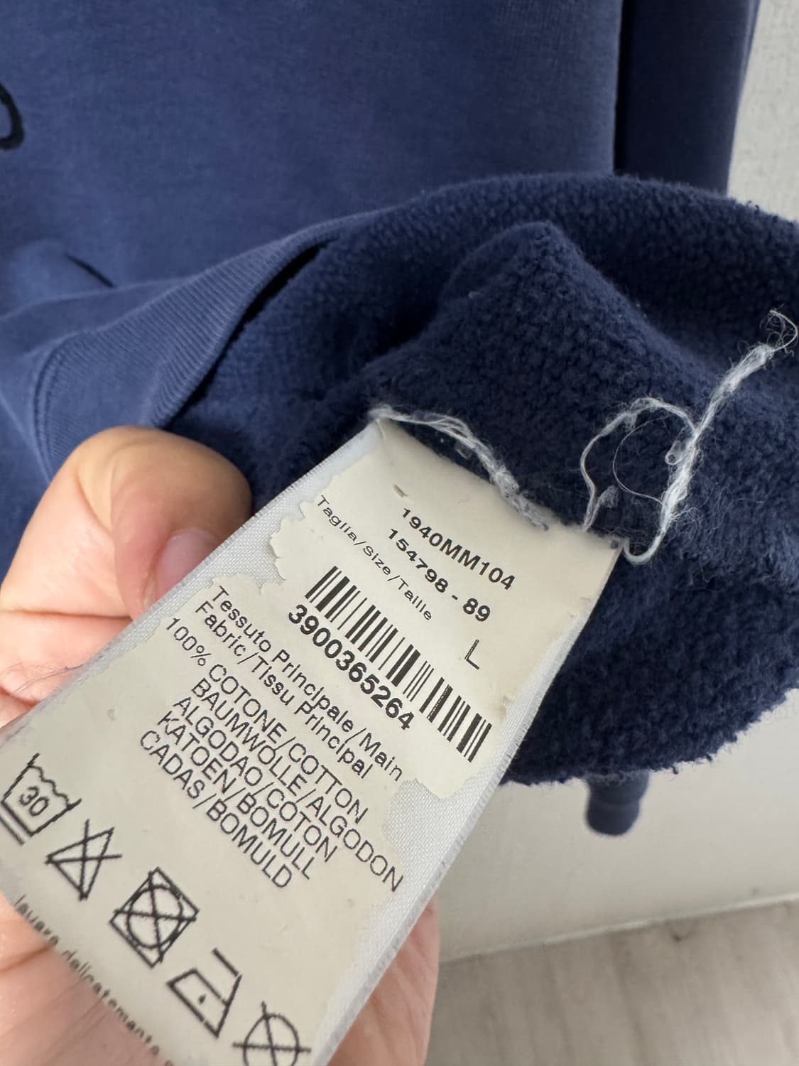 MSGM 네이비 맨투맨 L 상품이미지3