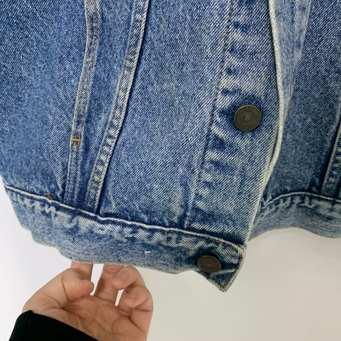 90s 리바이스 빈티지 워싱 데님 중청 자켓 남성 M 남녀공용 상품이미지10