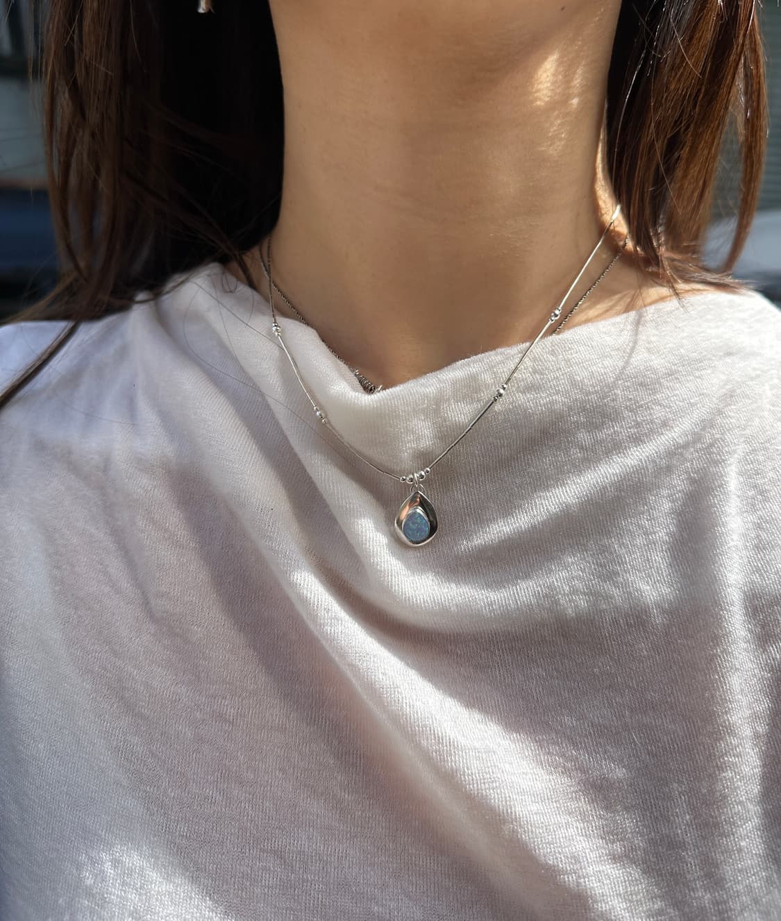 Vintage Opal 925silver necklace💎 상품이미지6
