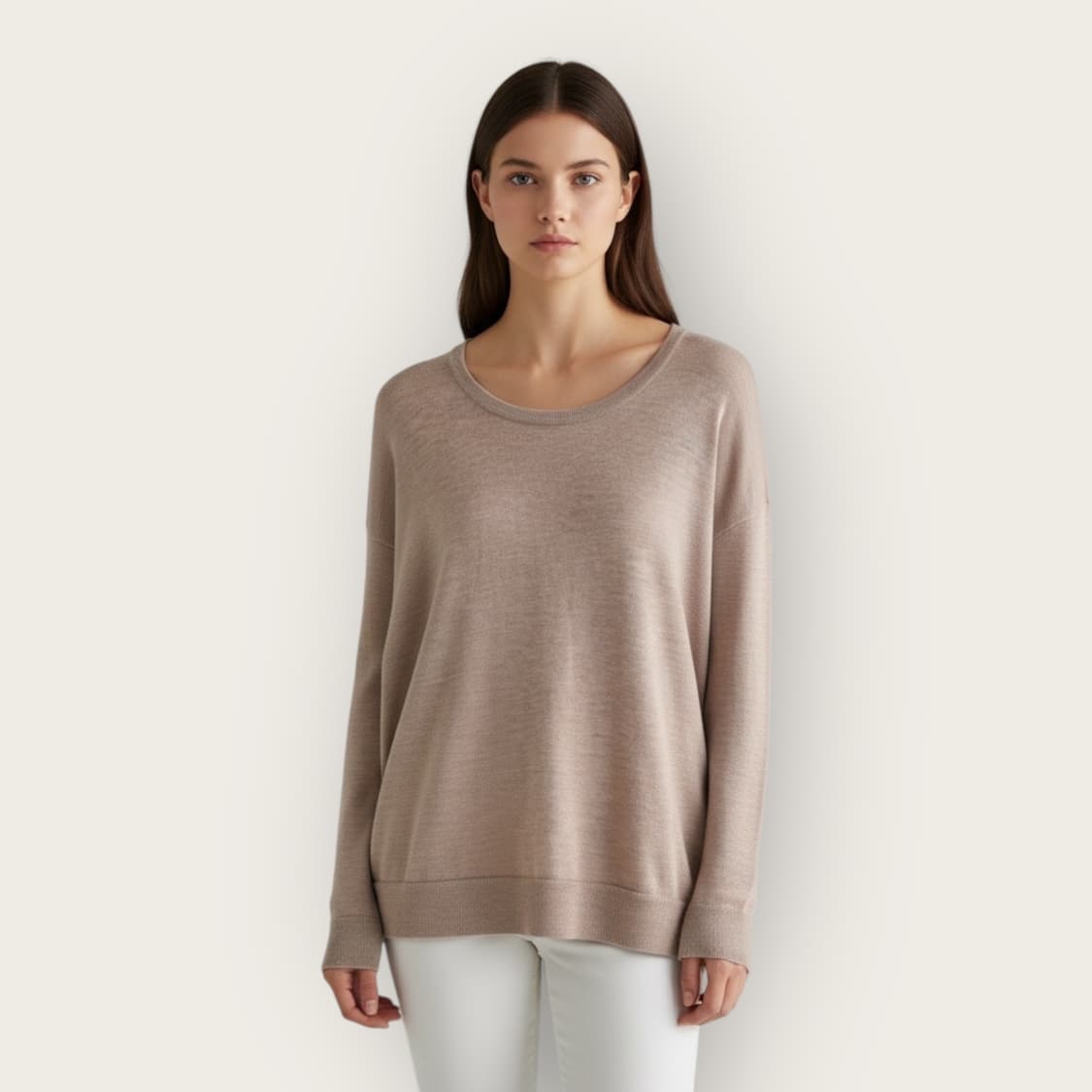 38/ 에르메스 캐시미어100% 라운드 니트 상품이미지1