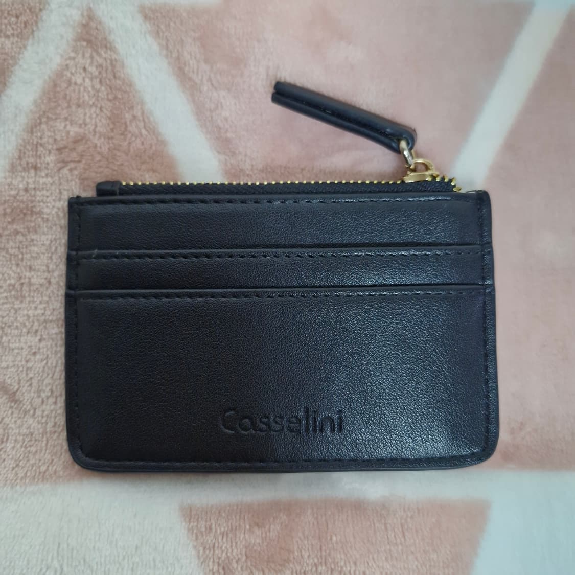 빔즈 Casselini 카드 지갑 블랙 실버 리본 디테일 상품이미지4