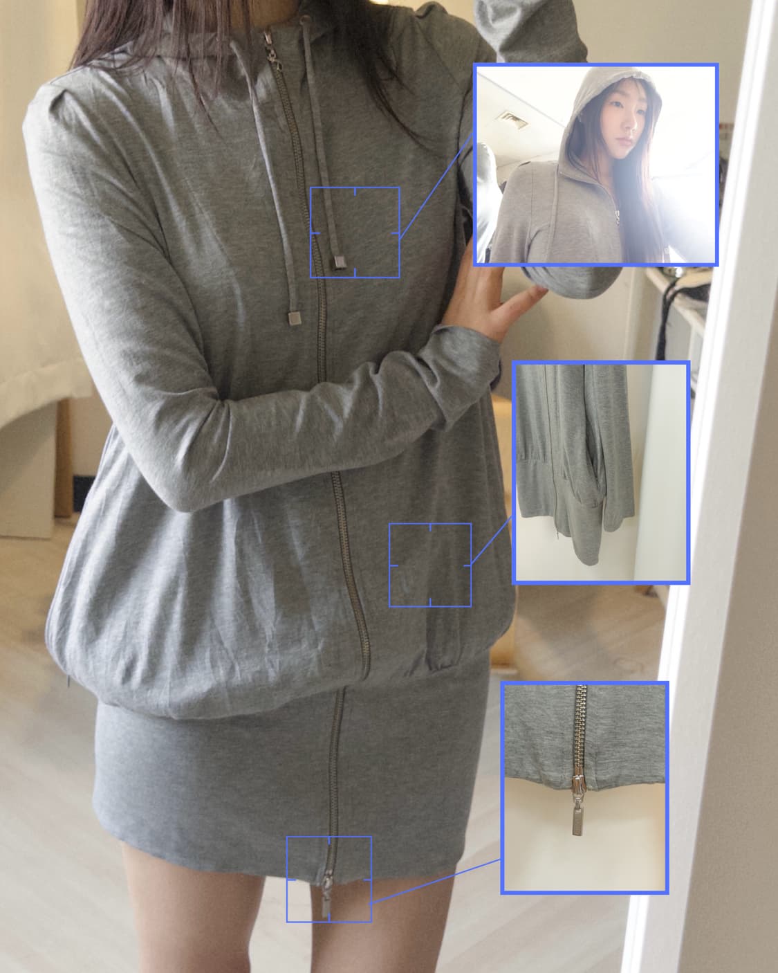 [FOXEY FGURL] crease two-way hoodie 상품이미지2