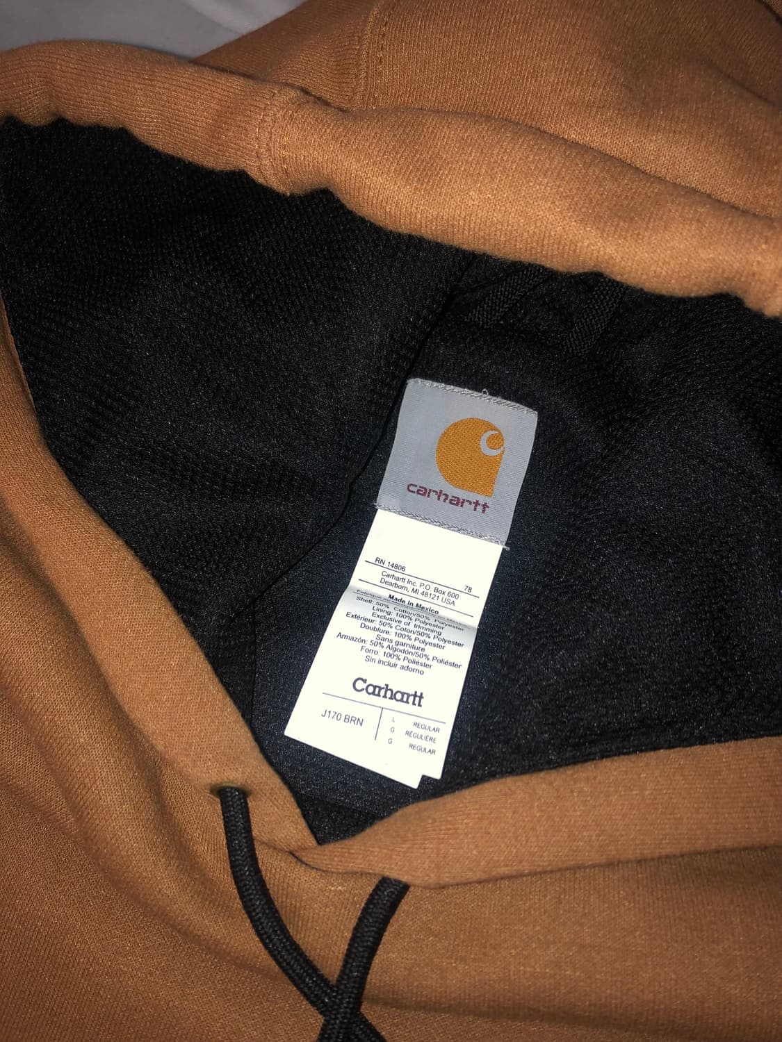 칼하트 후드티 브라운 상품이미지4