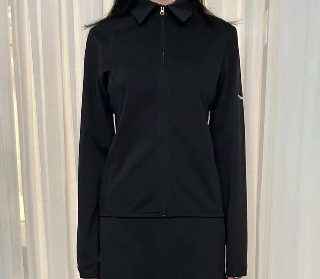 지초이 컴포트  23-002 집업 셔츠 블랙 1사이즈 상품이미지1