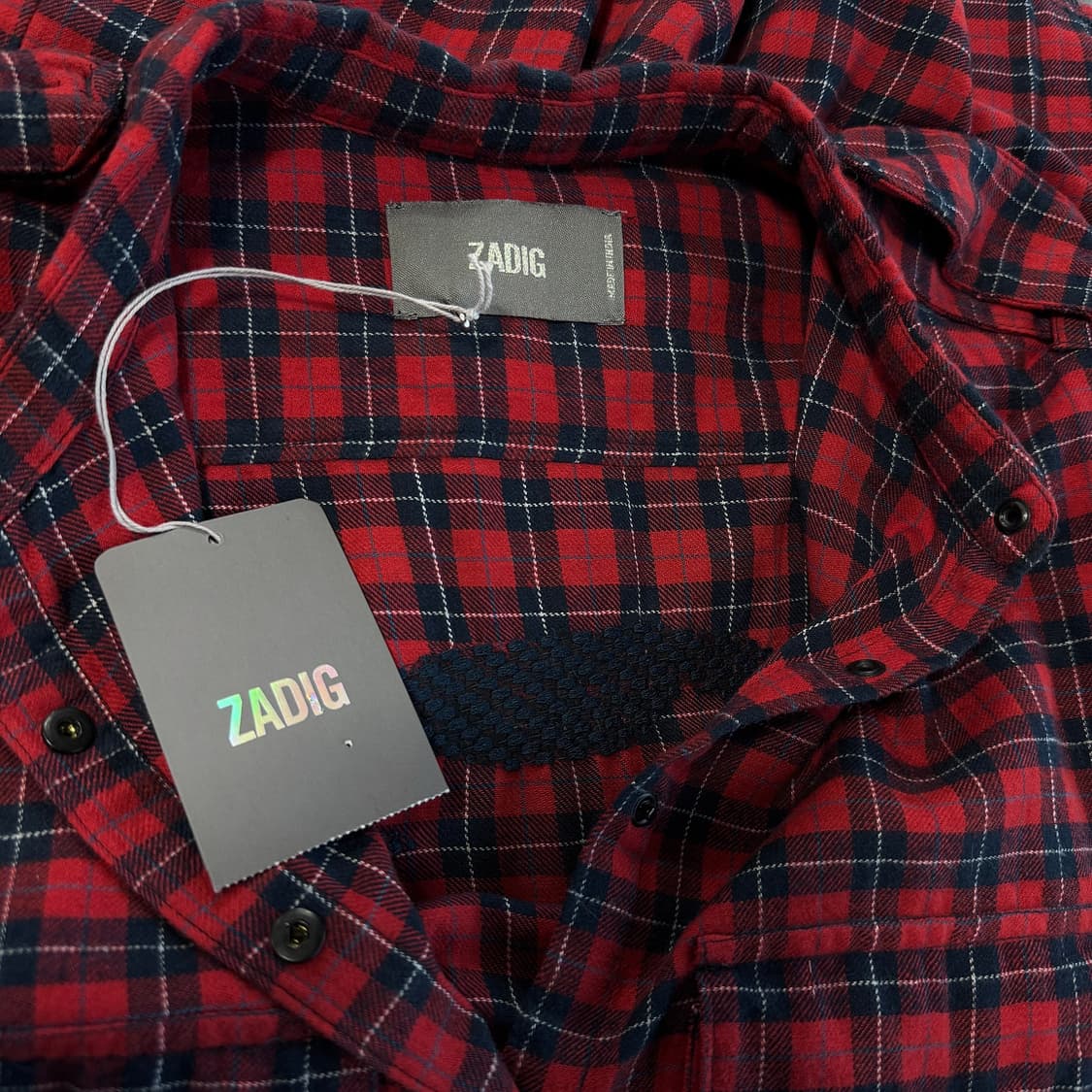 쟈딕앤볼테르 백 스컬 체크 셔츠 [새상품] 상품이미지3