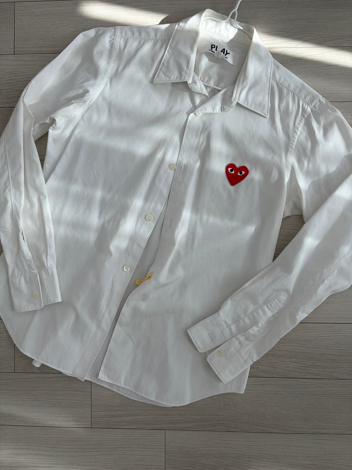 꼼데가르송 PLAY 화이트 셔츠 L 상품이미지1