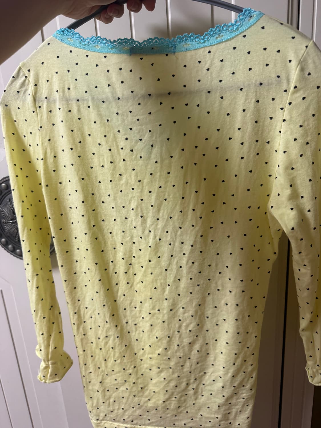 샵페어리 미니하트 레이어드 티셔츠 mini heart lace top ( 상품이미지3