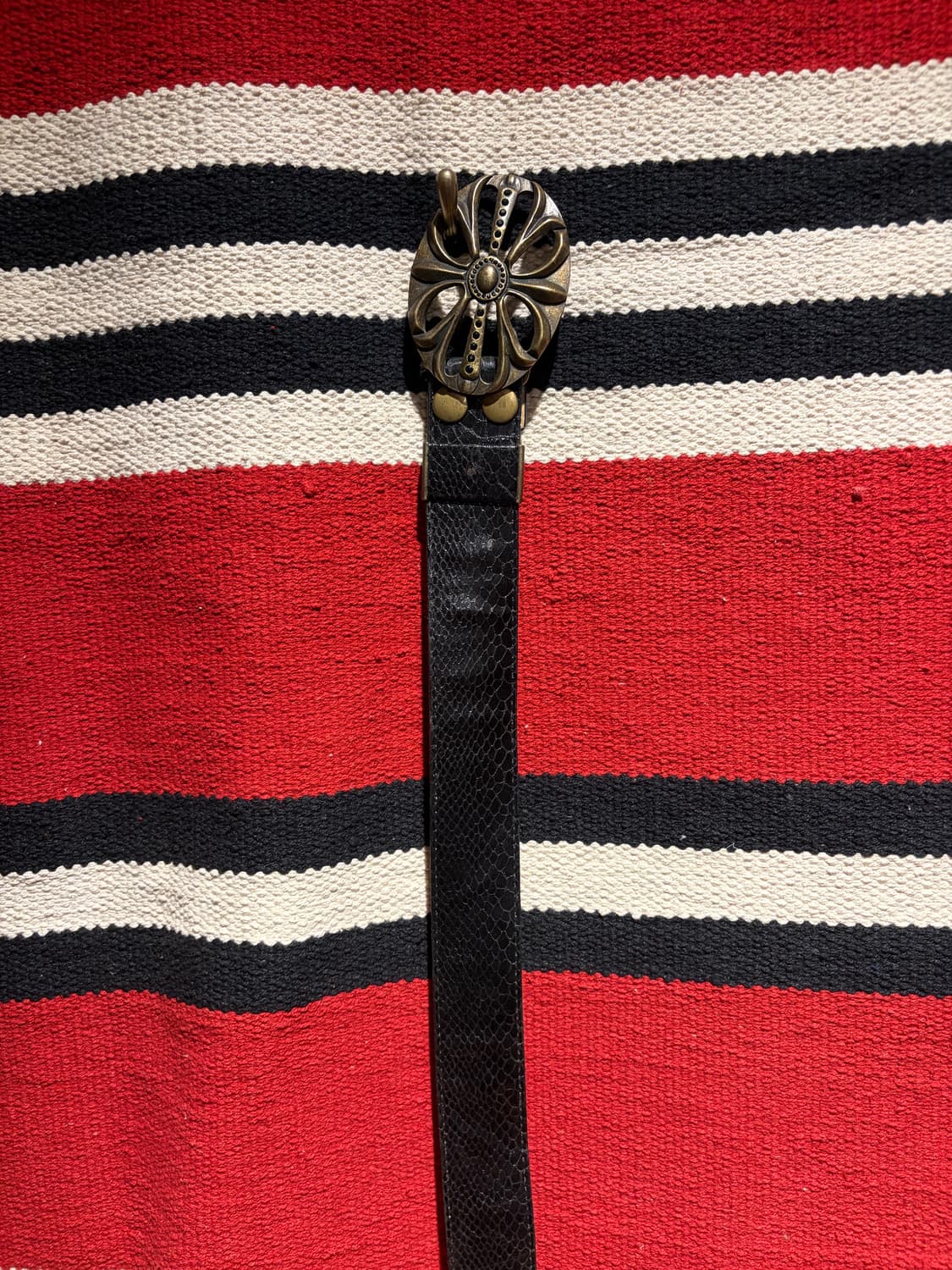 Python oval stud belt/웨스턴 황동 오발 스터드 벨트  상품이미지2
