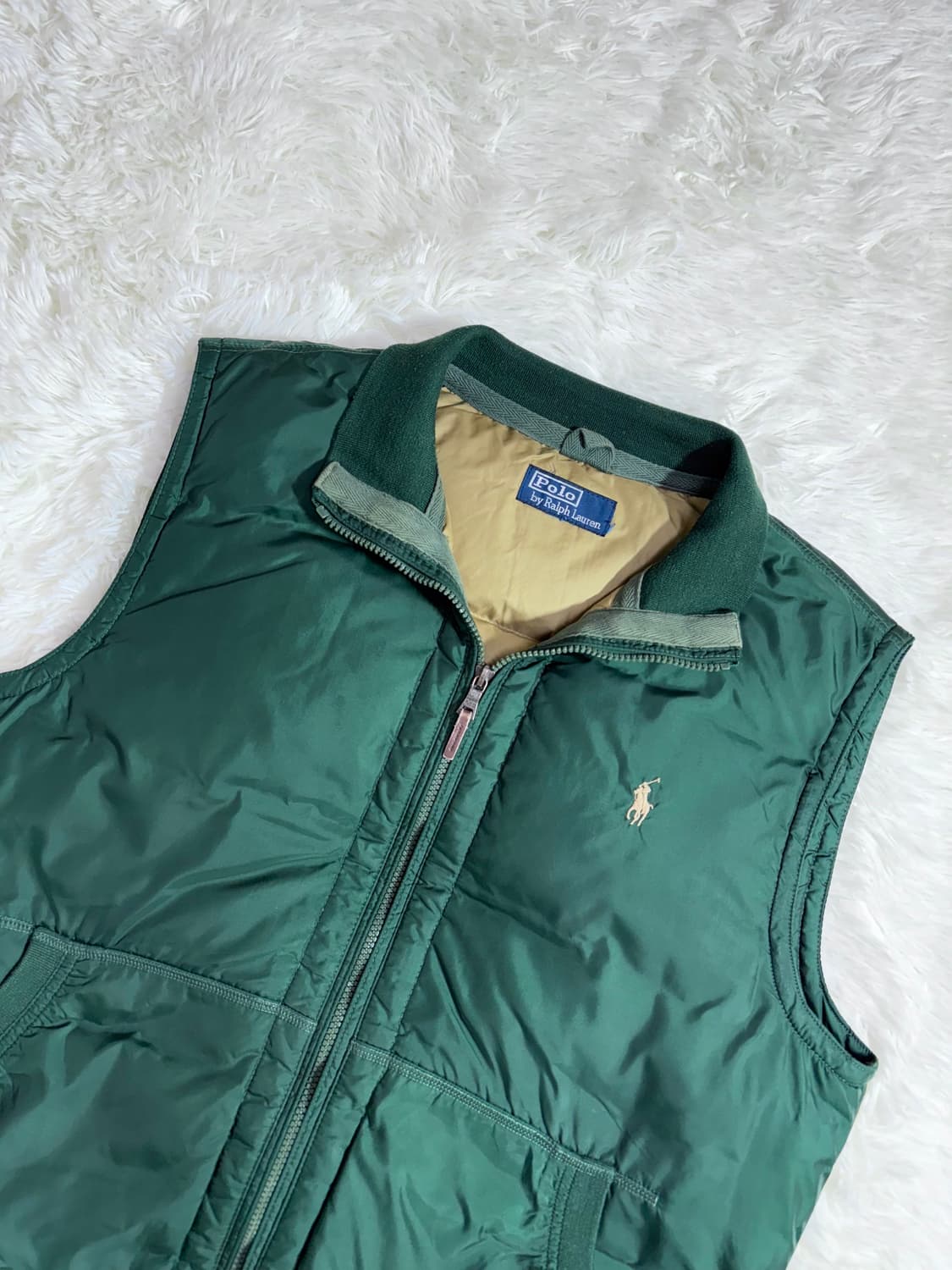 폴로 랄프포렌 딥그린 다운 패딩조끼  상품이미지4