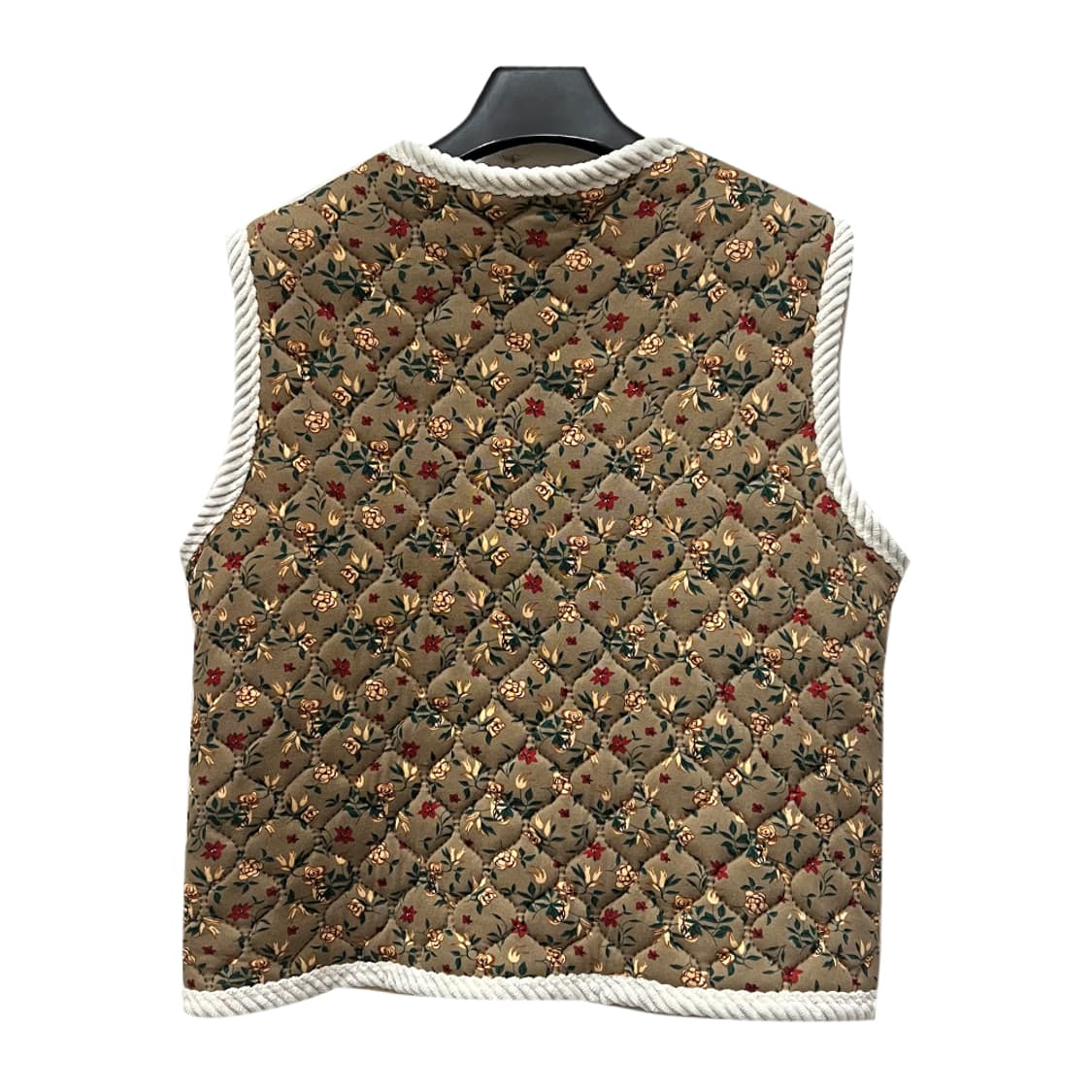 꽃무늬 기모 촌캉스 김장 조끼 브라운 FREE 상품이미지2