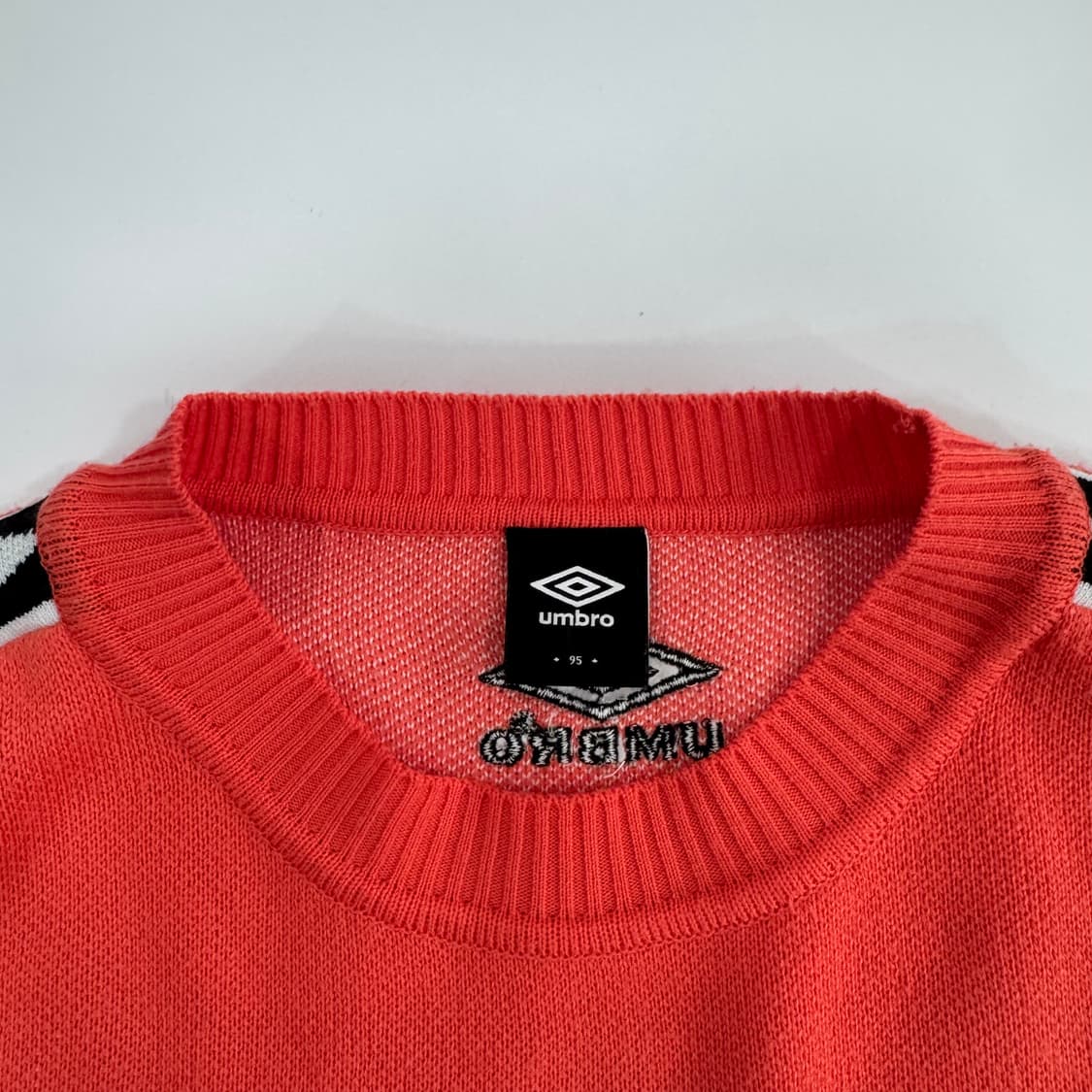 Umbro 엄브로 화이트 로고 오렌지 니트 상품이미지5