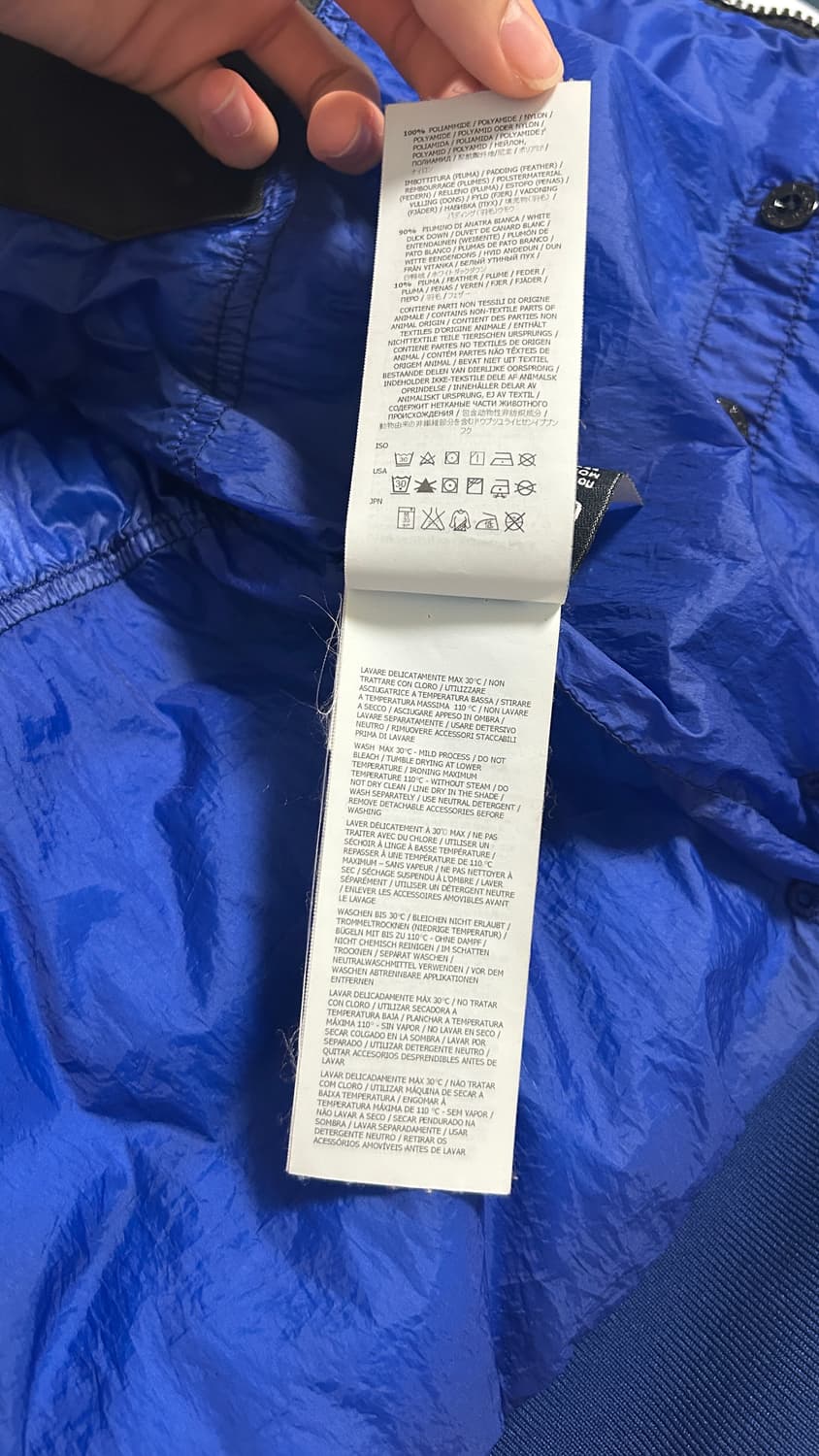 스톤아일랜드 가먼트다이드 후드패딩 새상품s 상품이미지9