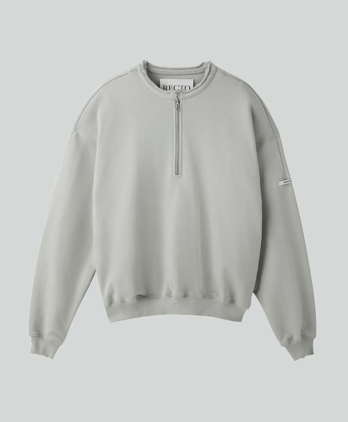 렉토 로우엣지 스탠드카라 하프집업 그레이쉬 카키 상품이미지3