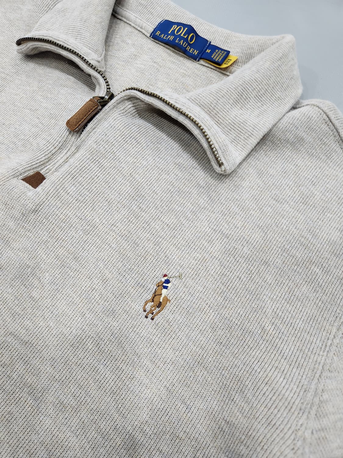 폴로 랄프로렌 하프집업 스웻셔츠 베이지 M 상품이미지5