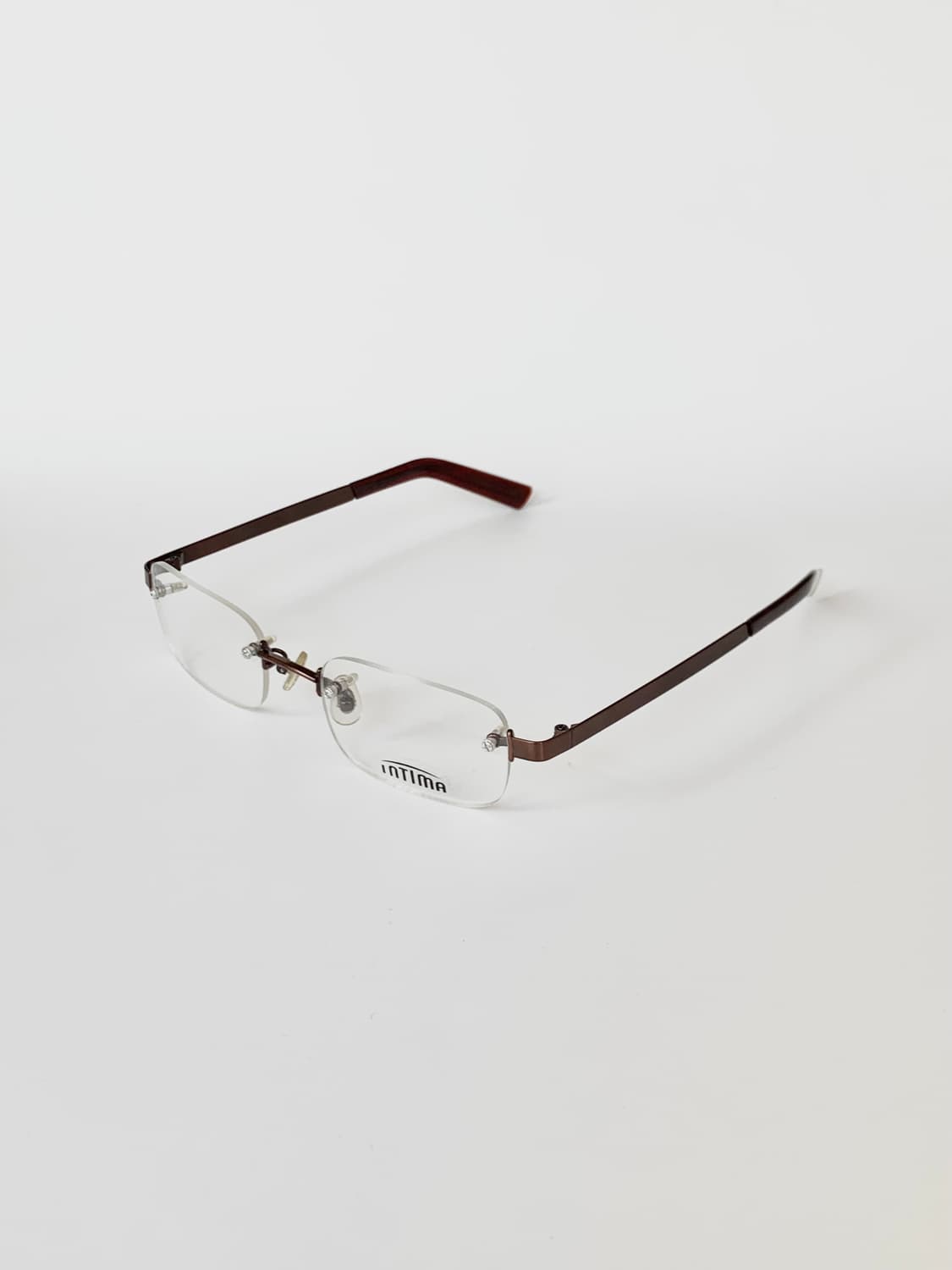 [픽키-585] 브라운 무테 안경테 남성용 경량 사각 프레임 상품이미지2