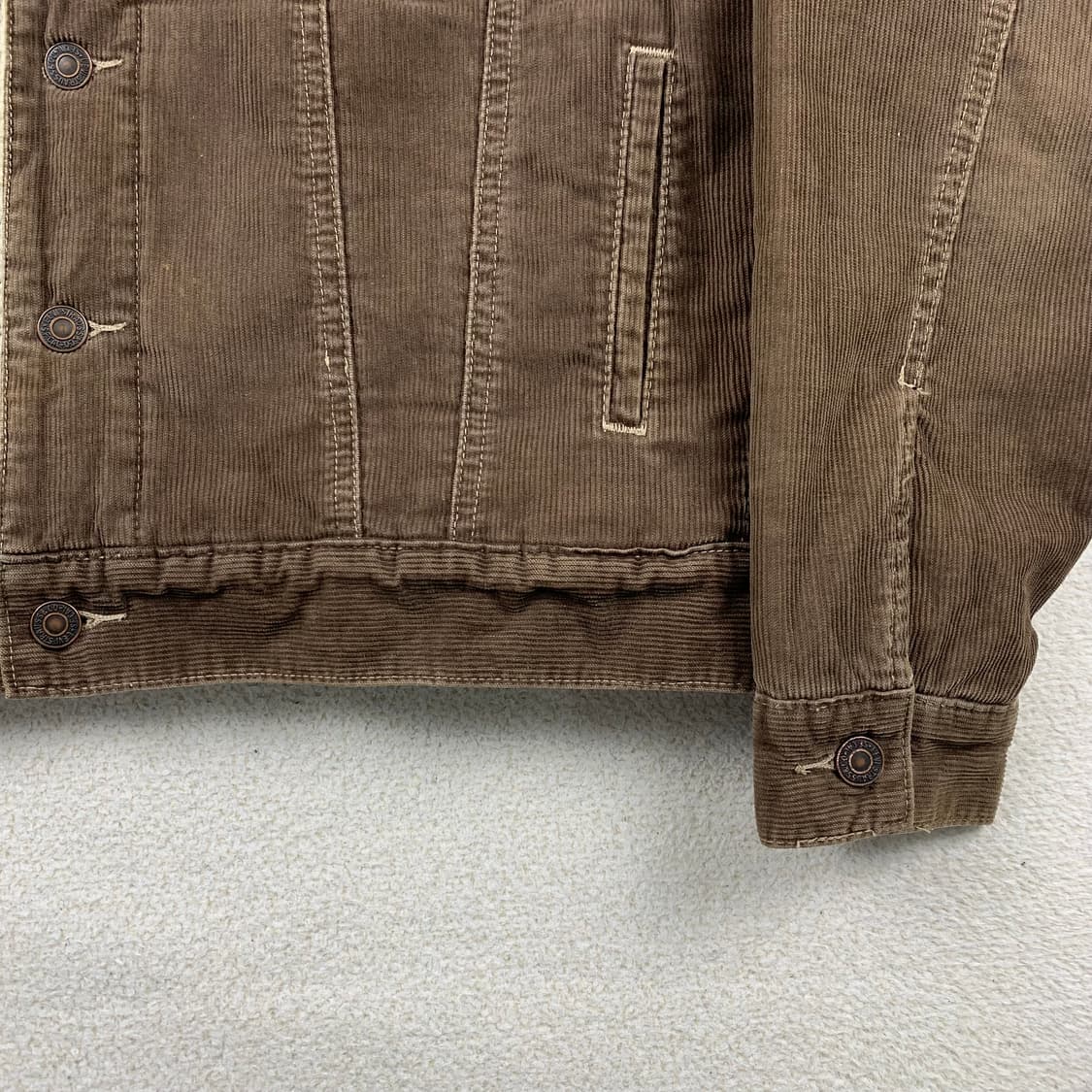 리바이스 레드텝 코듀로이 쉐르파 트러커 자켓 브라운 상품이미지5