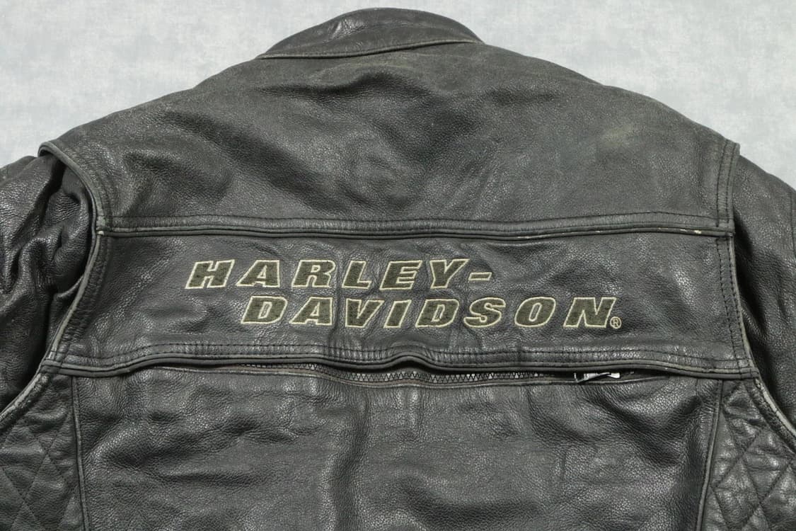 할리데이비슨 퀼티드 카페 라이더 가죽 자켓 상품이미지3