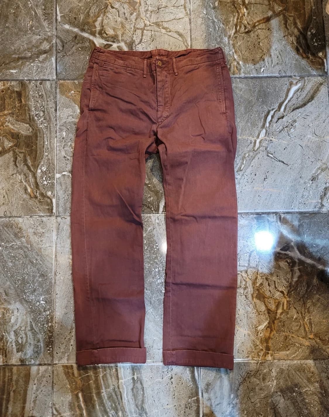 더블알엘 버건디팬츠 33 상품이미지1