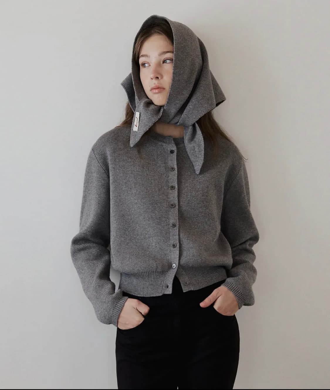 하네 (커치프 세트) 에센셜 라운드 가디건 상품이미지1