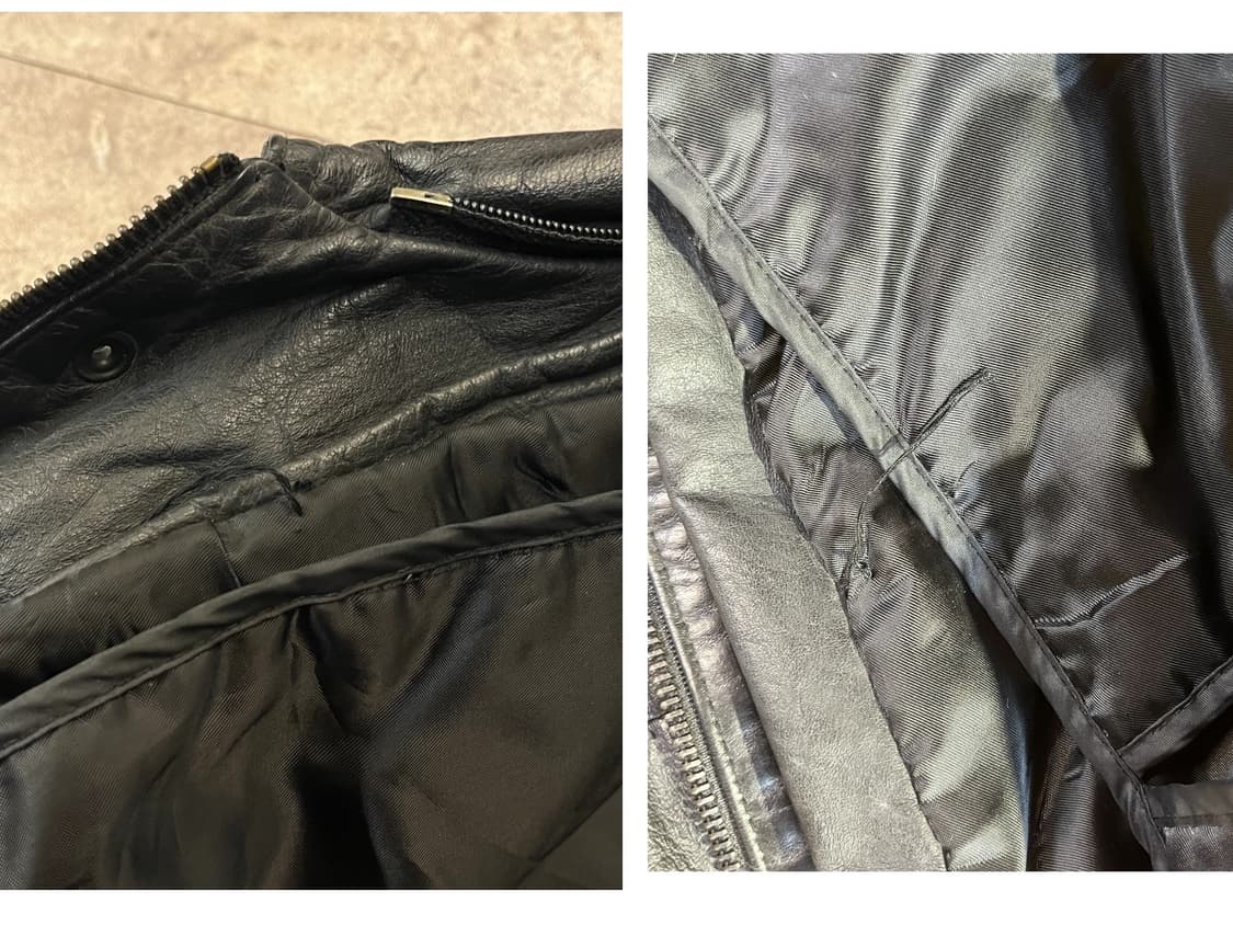 빈티지 소가죽 레더 자켓 블랙 M #csz2035 상품이미지6