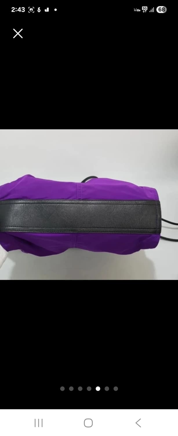 (정품)애눌×버버리 퍼플 토트백 상품이미지8