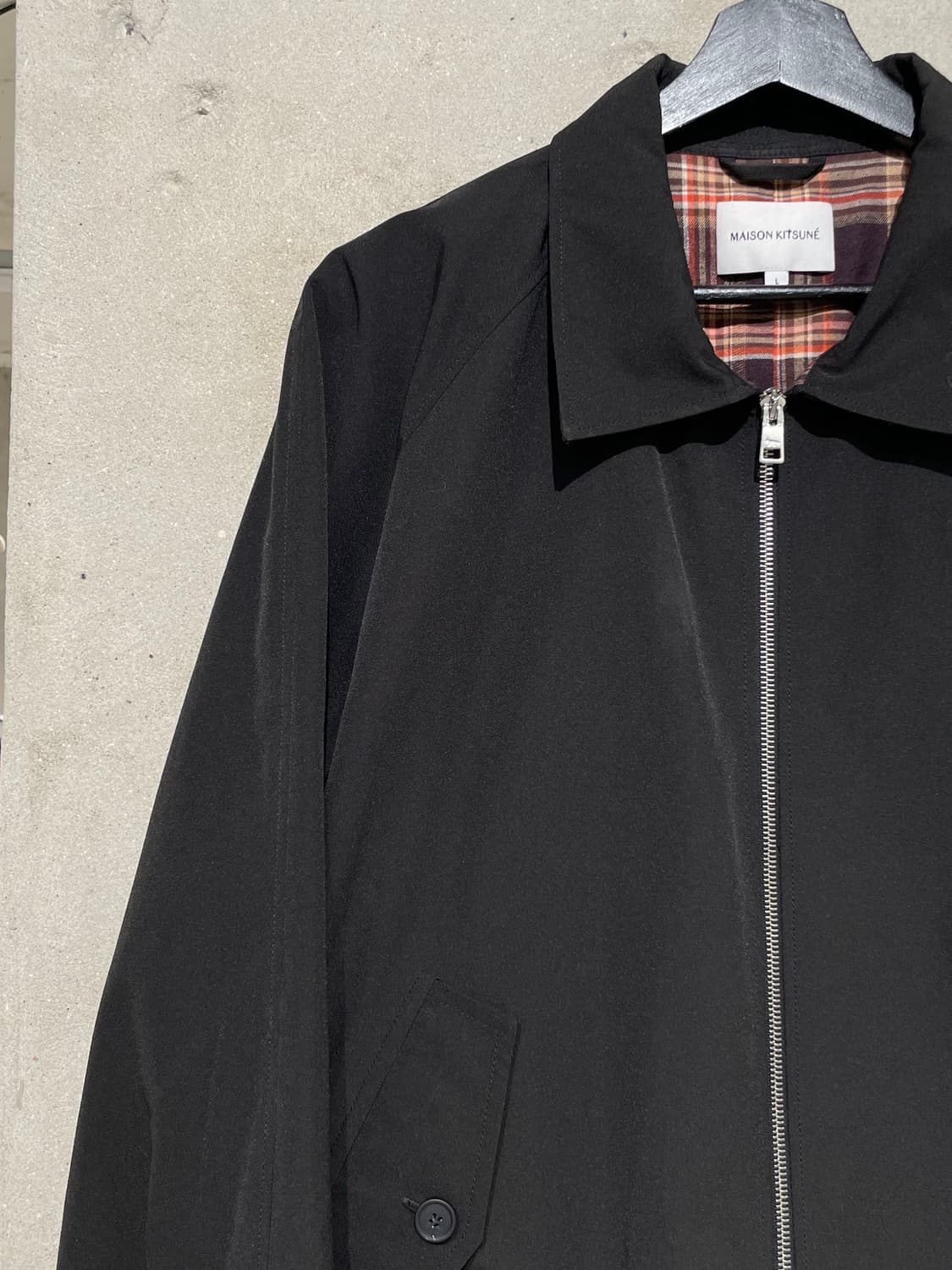 메종 키츠네 블랙 폭스 헤드 해링턴 자켓 상품이미지2