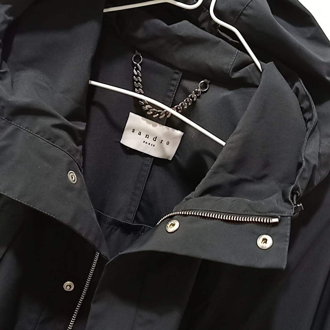 산드로 옴므 봄 가을 남성 L XL 바람막이 후드 자켓 블랙 사랑봉봉 상품이미지5