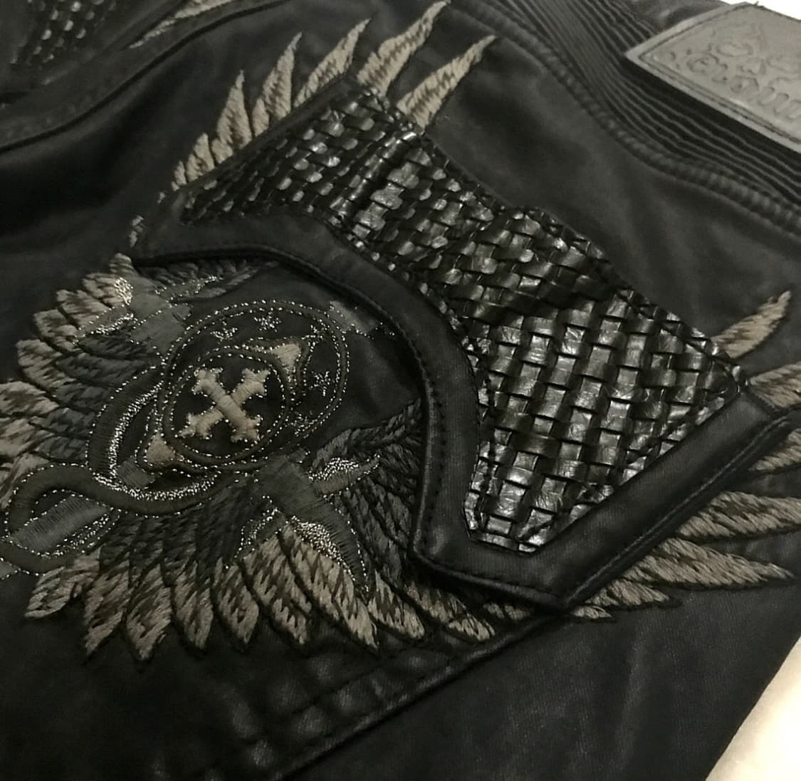 워싱자수 포켓 스티치 블랙 코팅진   상품이미지7