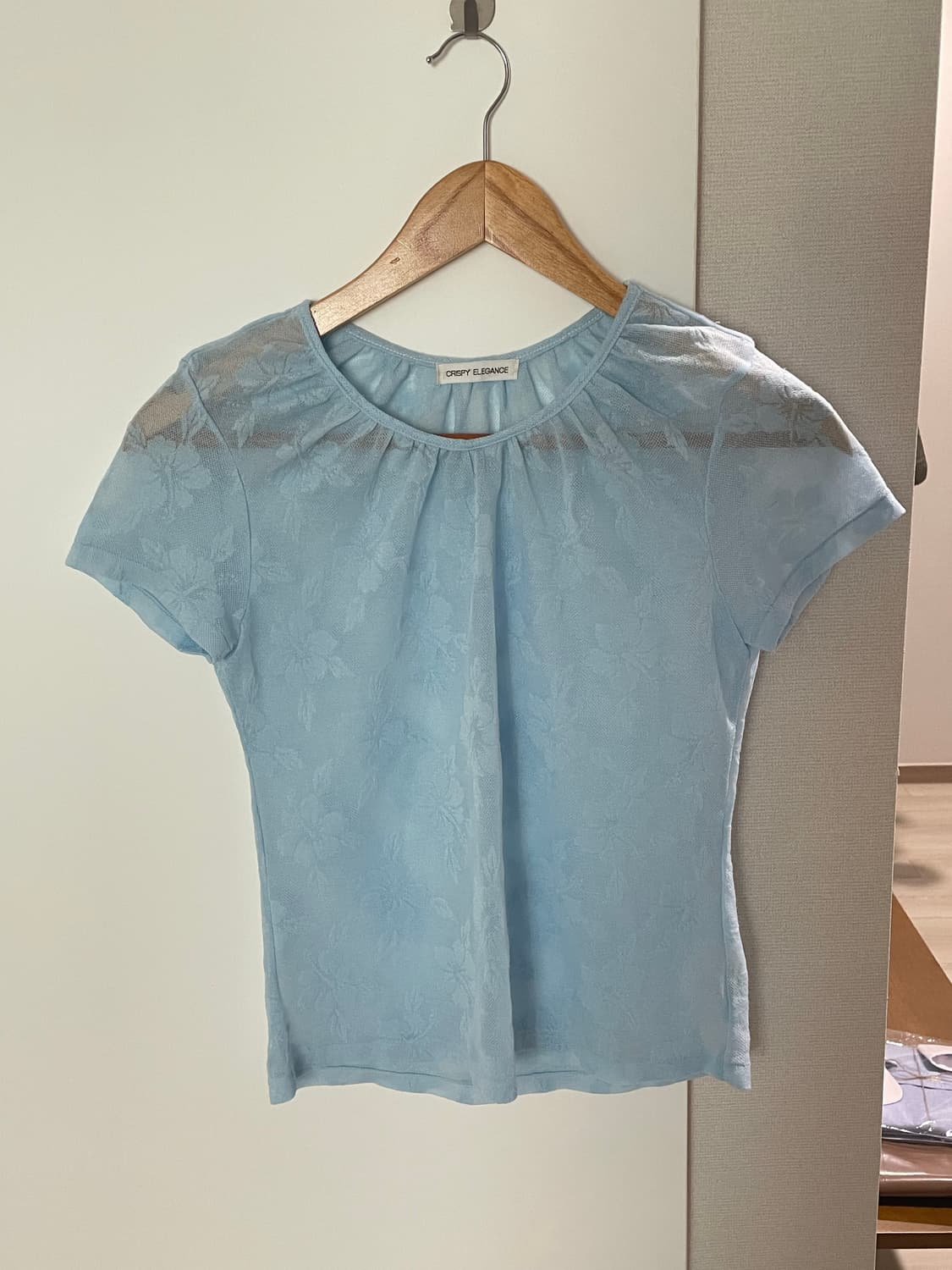 일본 빈티지 시스루 티셔츠 하늘 상품이미지1