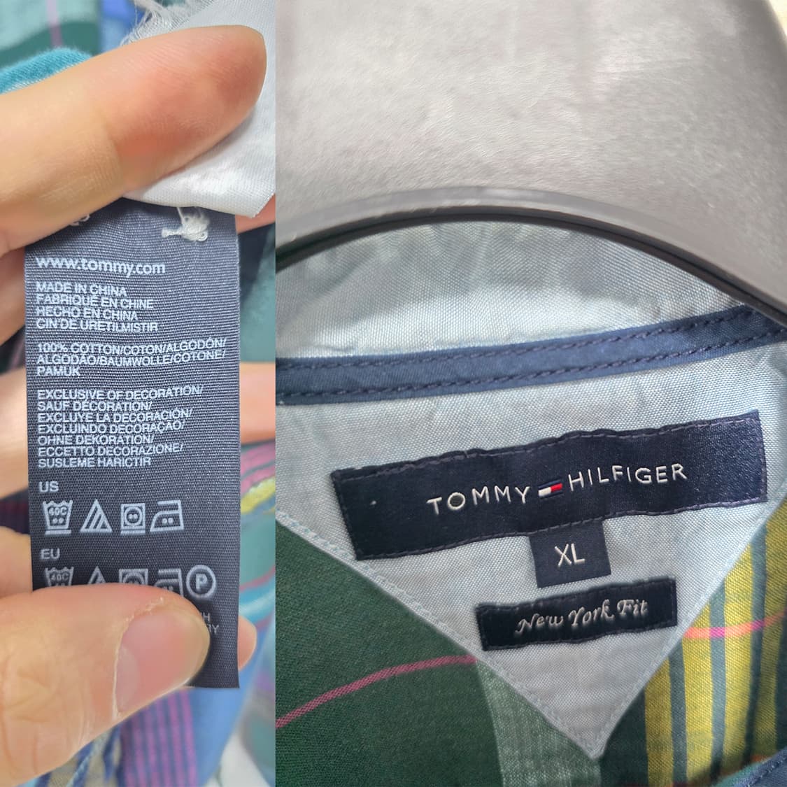 택포_ 타미힐피거 체크 남방 셔츠 XL 상품이미지2