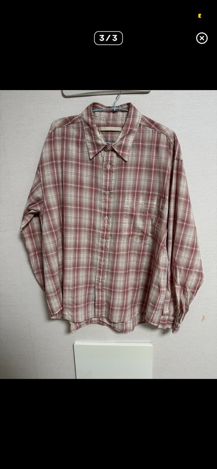 999humanity 이지 체크 셔츠 v10 핑크2(M) 상품이미지2