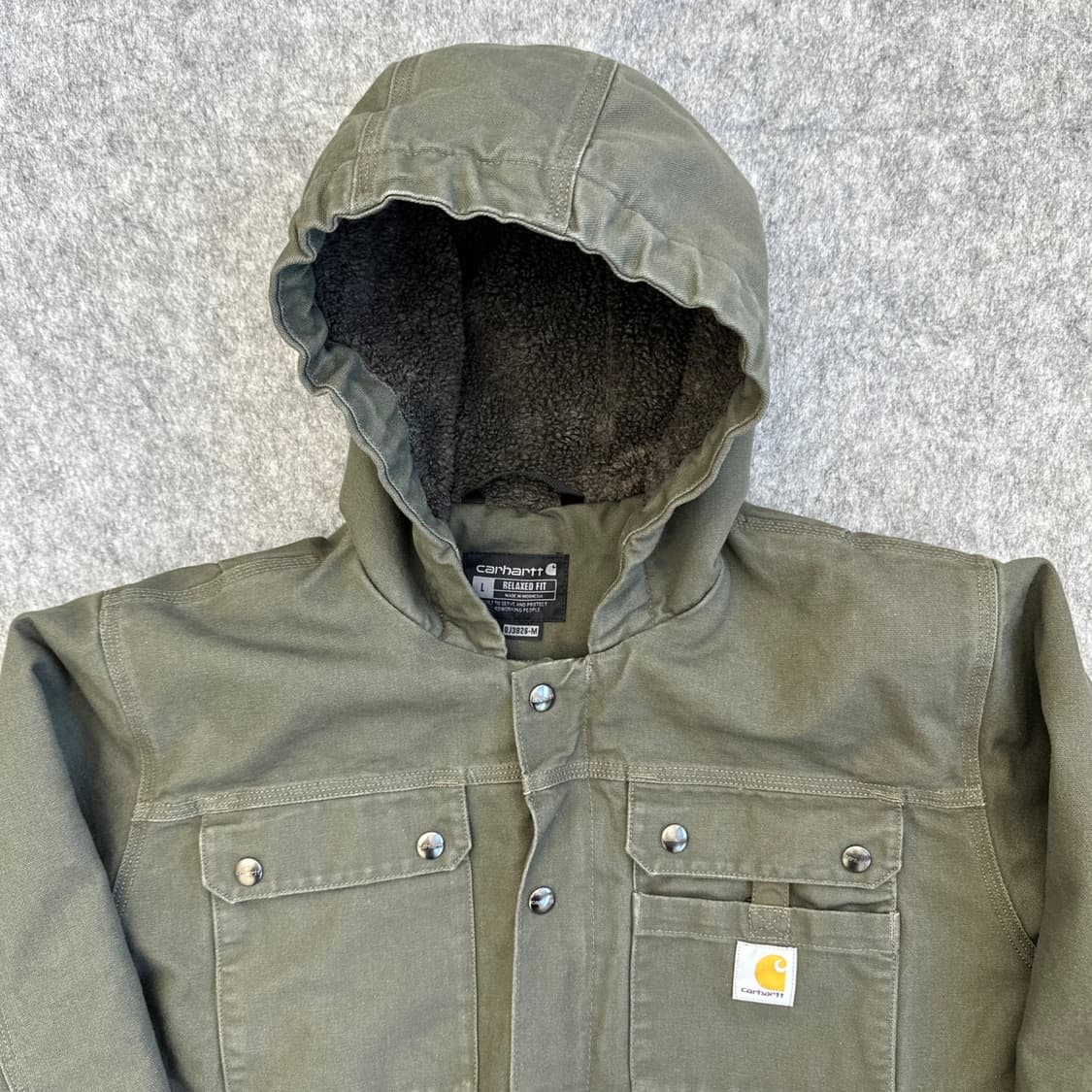 칼하트 103826 MOS 워시드 덕 바틀렛 쉐프파 자켓 L 상품이미지2