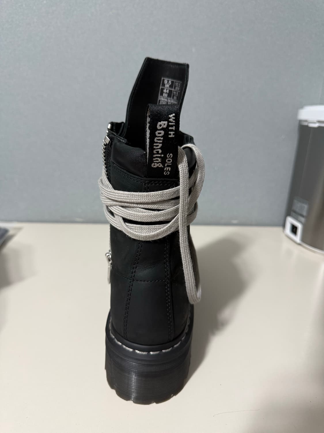 닥터마틴 x 릭 오웬스 쿼드 솔 스틸 토 부츠 블랙 285 상품이미지7