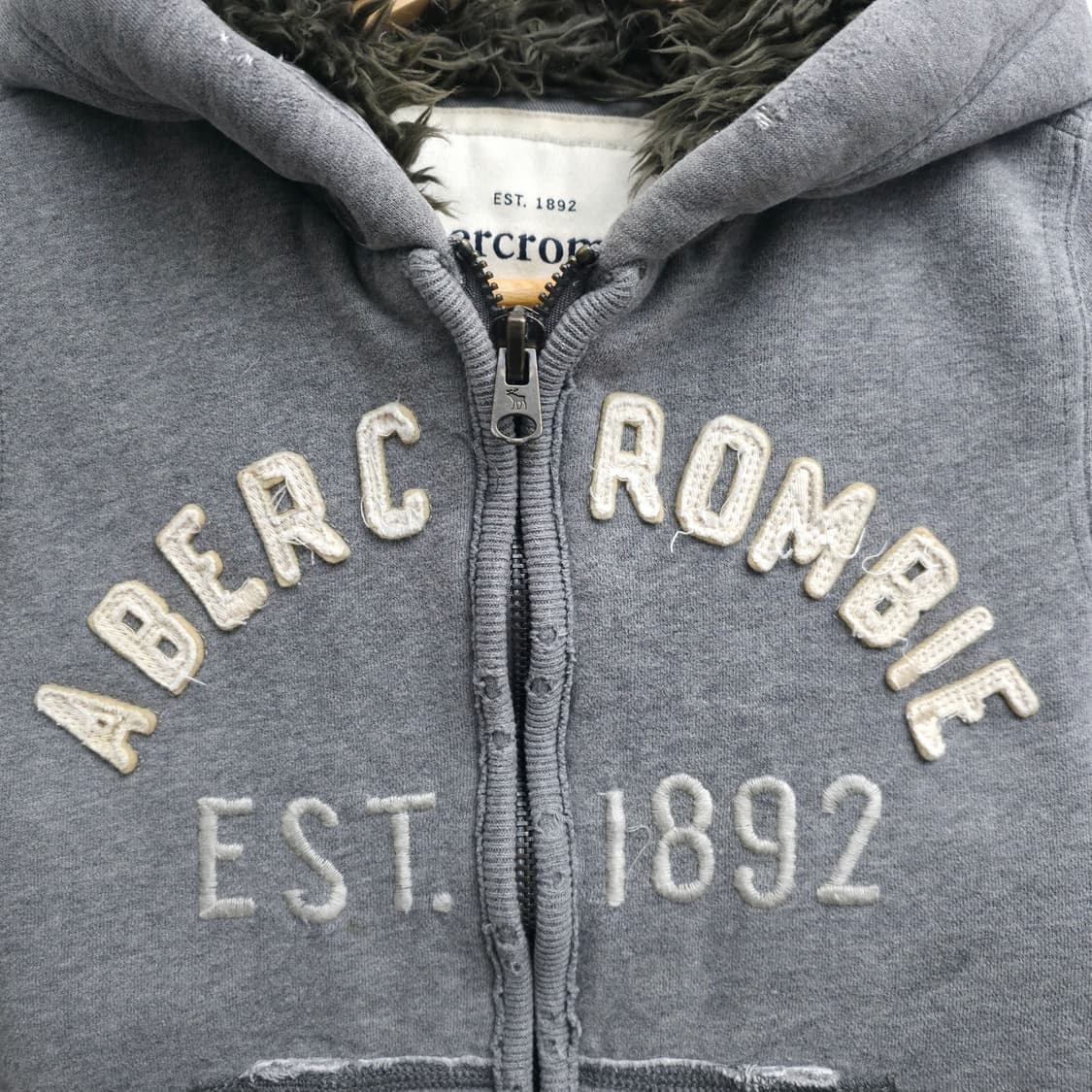 [S] 아베크롬비 울프죠 그레이 후드 집업 상품이미지4