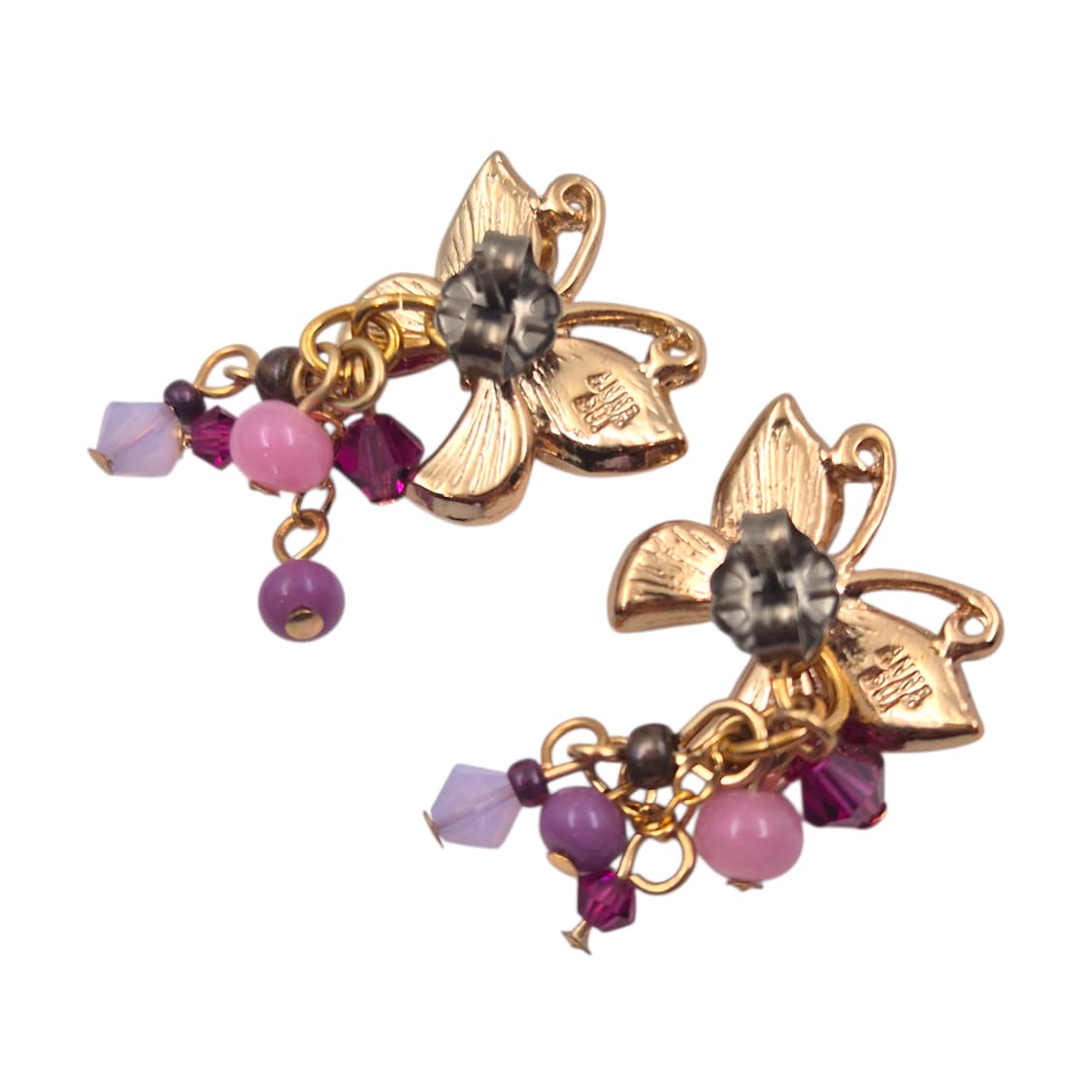 05s 안나수이 퍼플 나비 목걸이&귀걸이 세트 상품이미지5