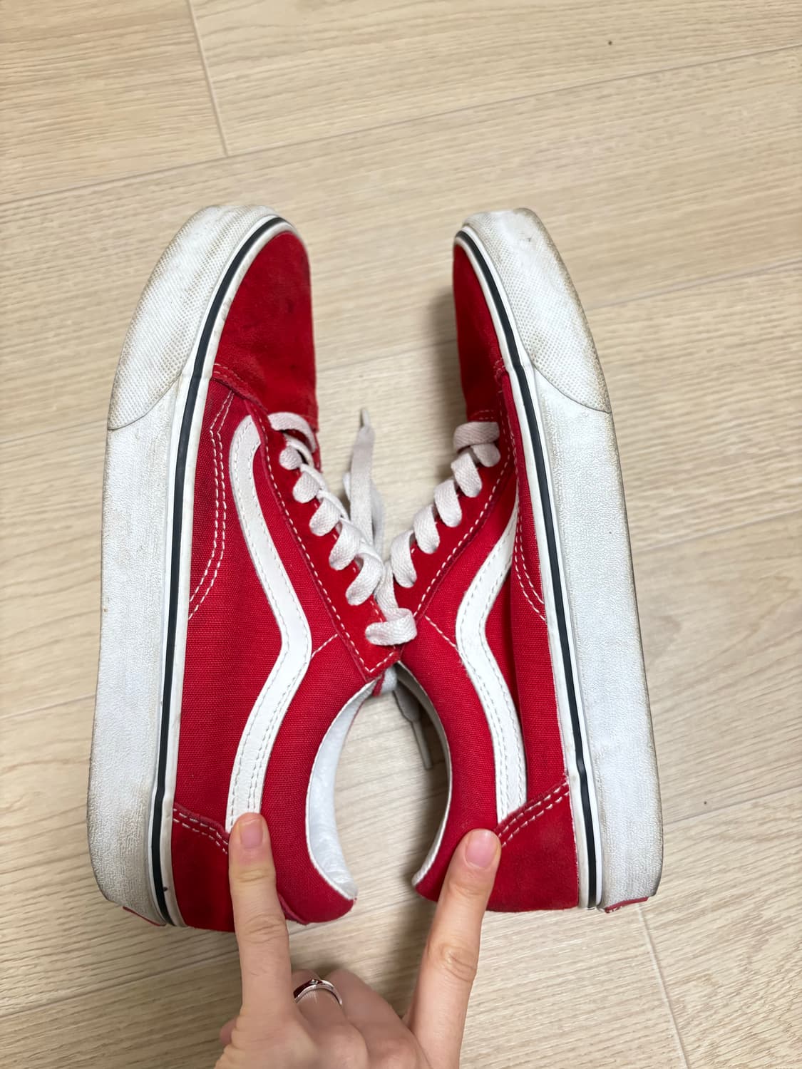 반스 올드스쿨 레드 스니커즈 상품이미지3