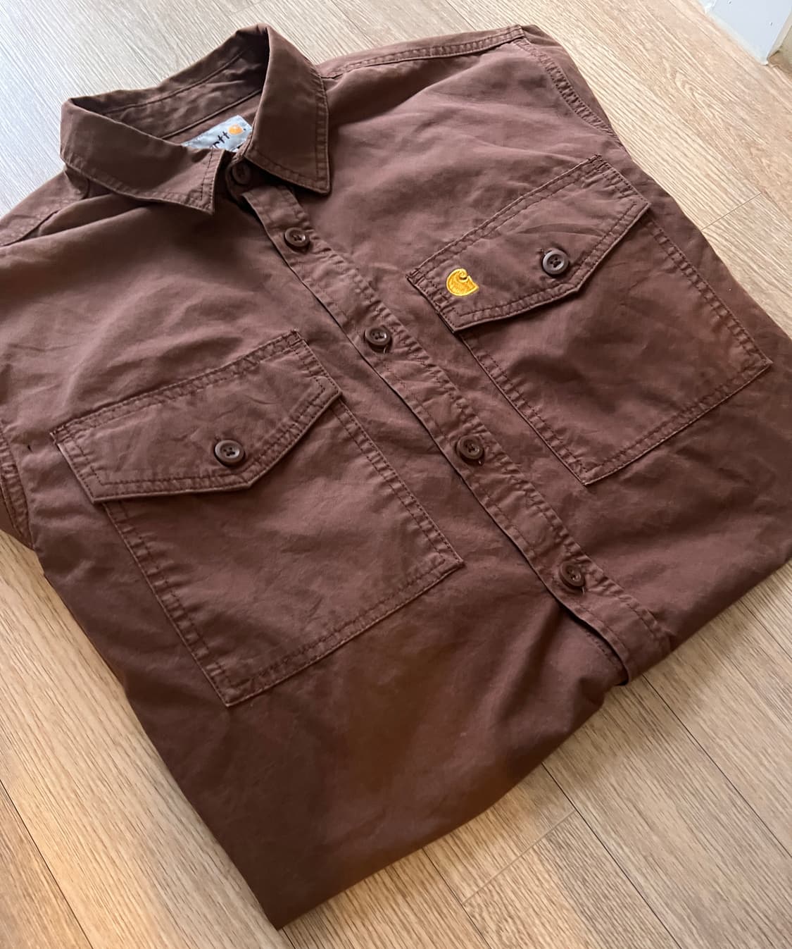 Carhartt 브라운 반팔 셔츠 상품이미지1